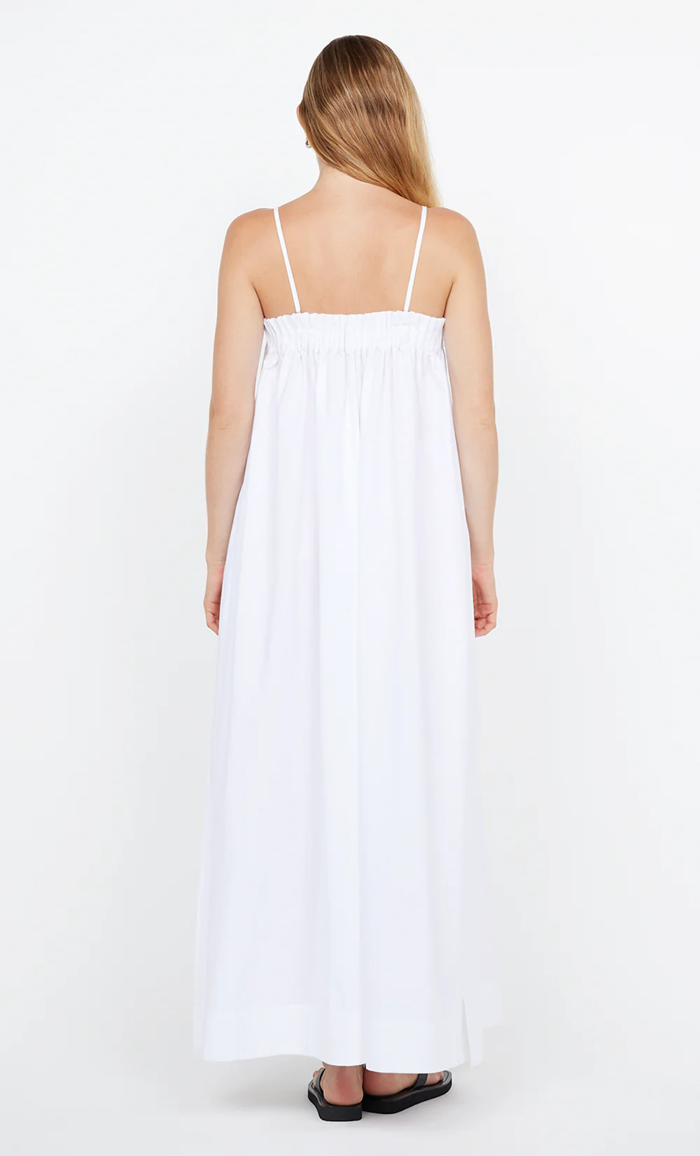 ALUCA PINTUCK MAXI DRESS - WHITE - Image 3