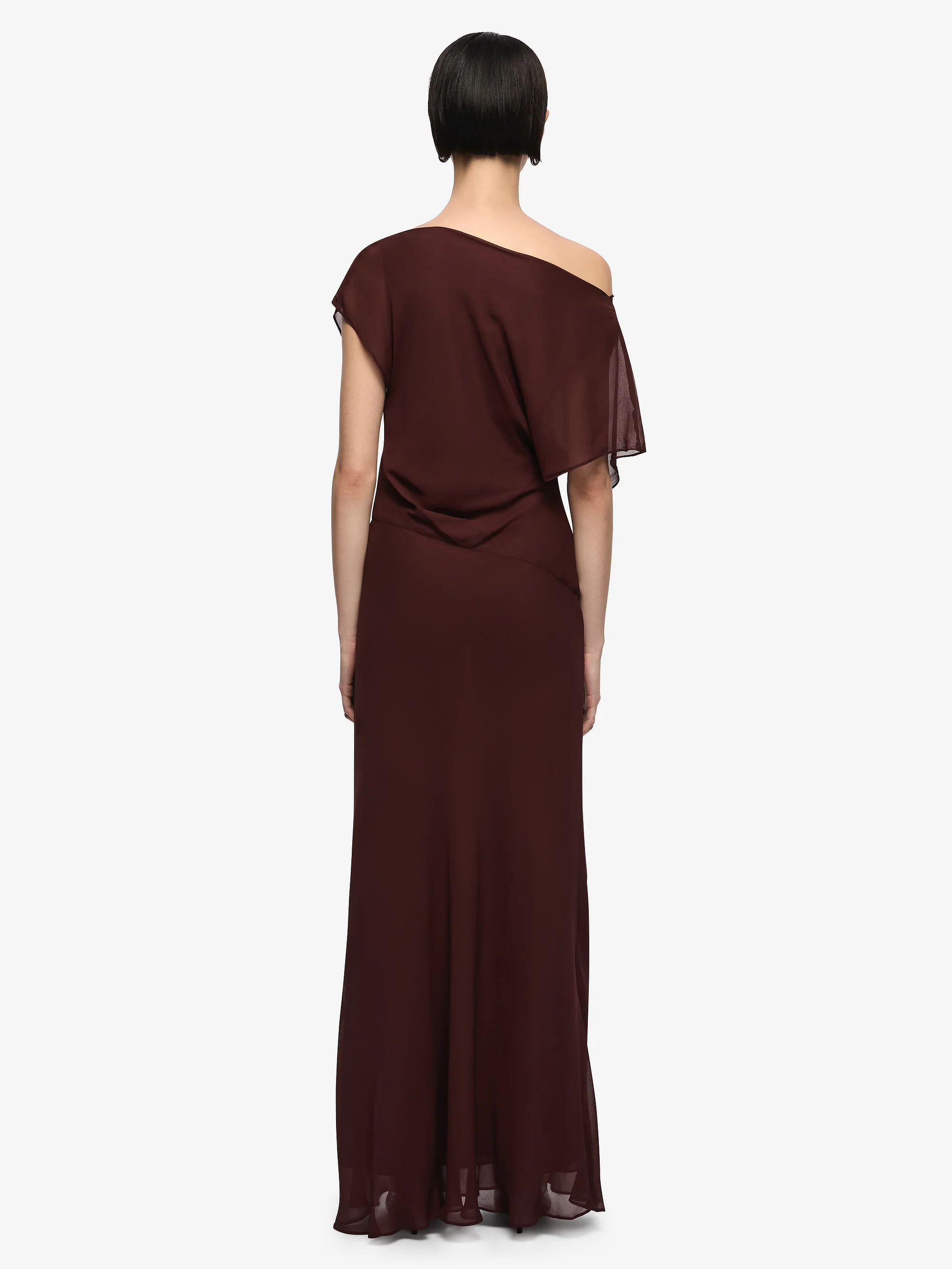 AMANDA DRAPE MAXI DRESS - RAISIN - Image 4