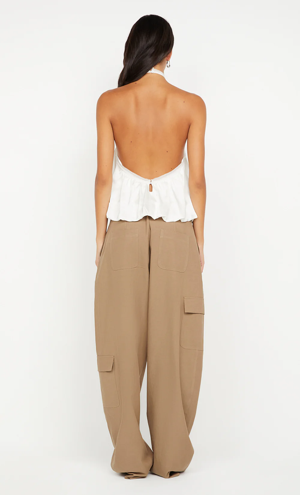 AMIAH HALTER TOP  - IVORY - Image 2