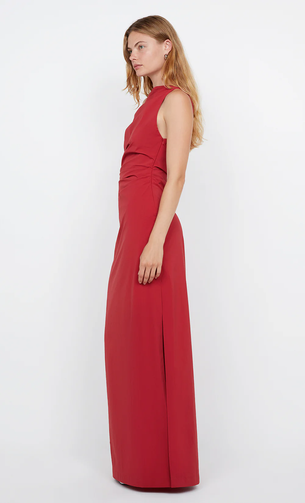 ANGELINA ASYM MAXI DRESS - CHERRY - Image 4
