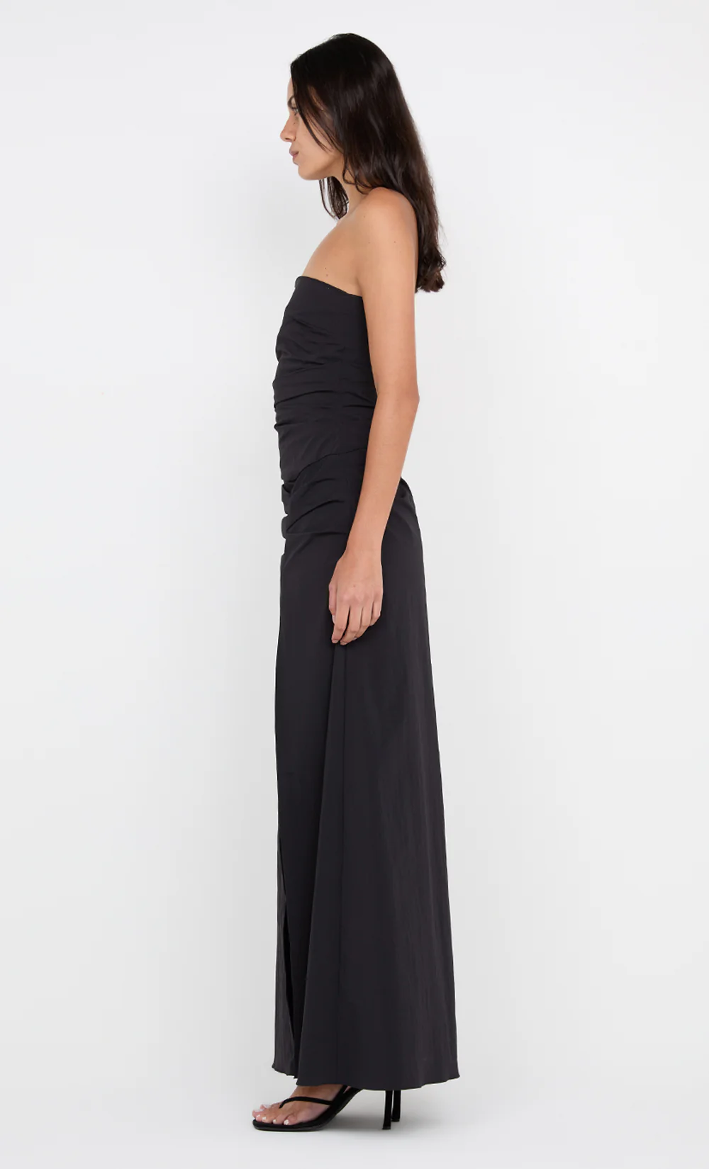 ANGELINA STRAPLESS MAXI DRESS - BLACK - Image 3