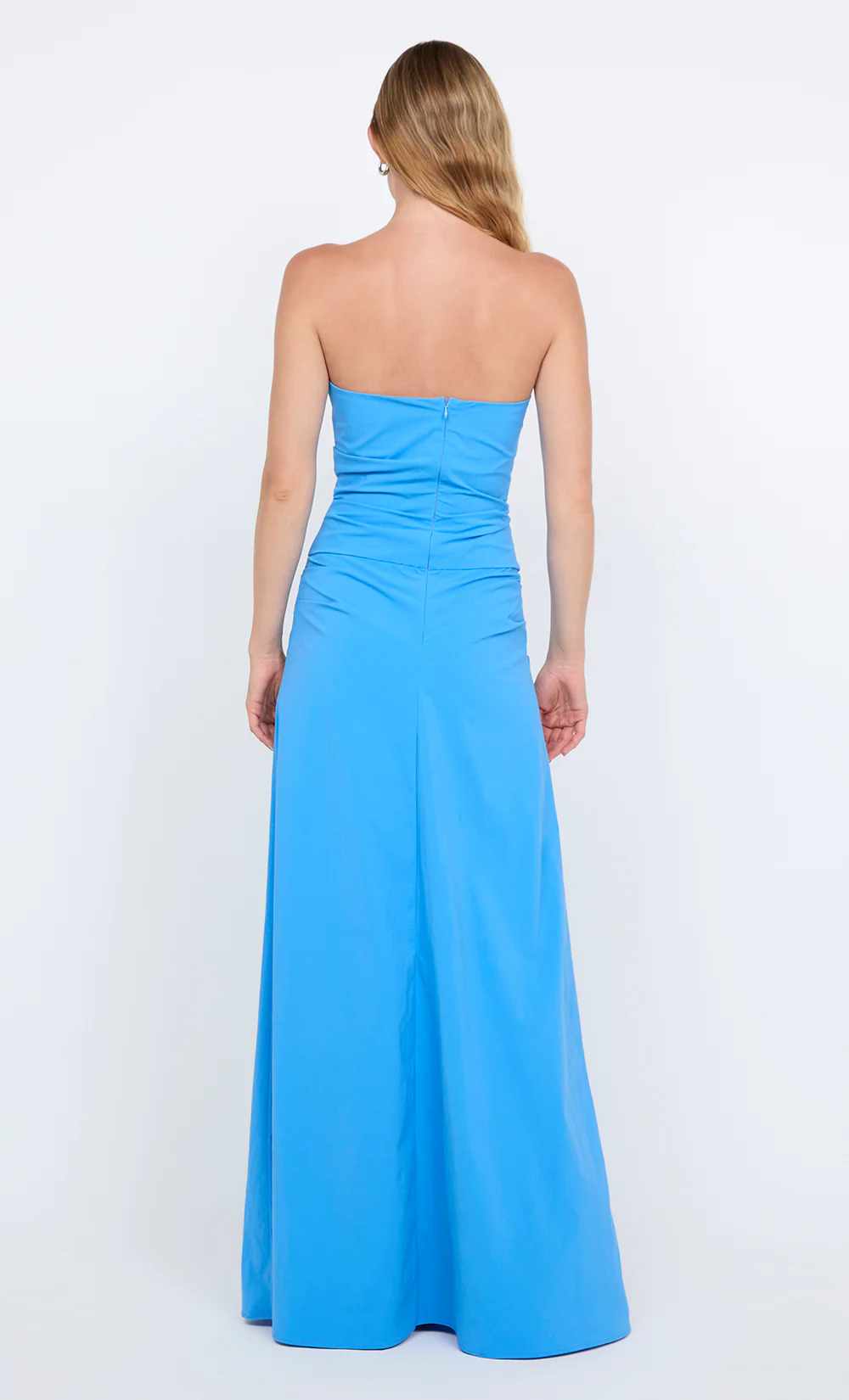 ANGELINA STRAPLESS MAXI DRESS - MID BLUE - Image 3