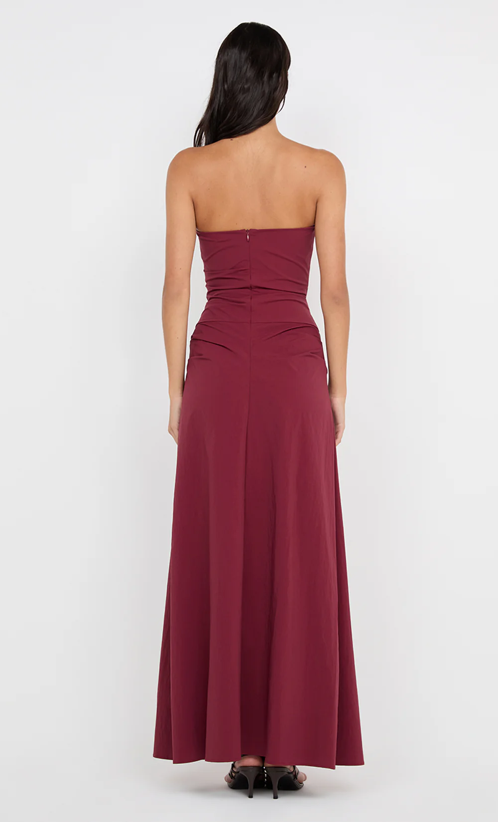 ANGELINA STRAPLESS MAXI DRESS - PLUM - Image 3