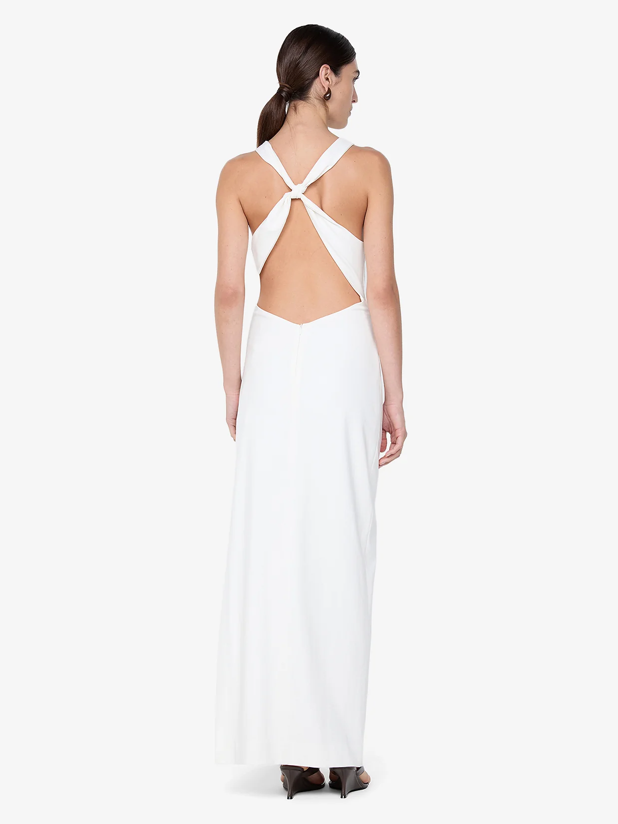 ANNETTA COWL NECK MAXI DRESS - WHITE - Image 3