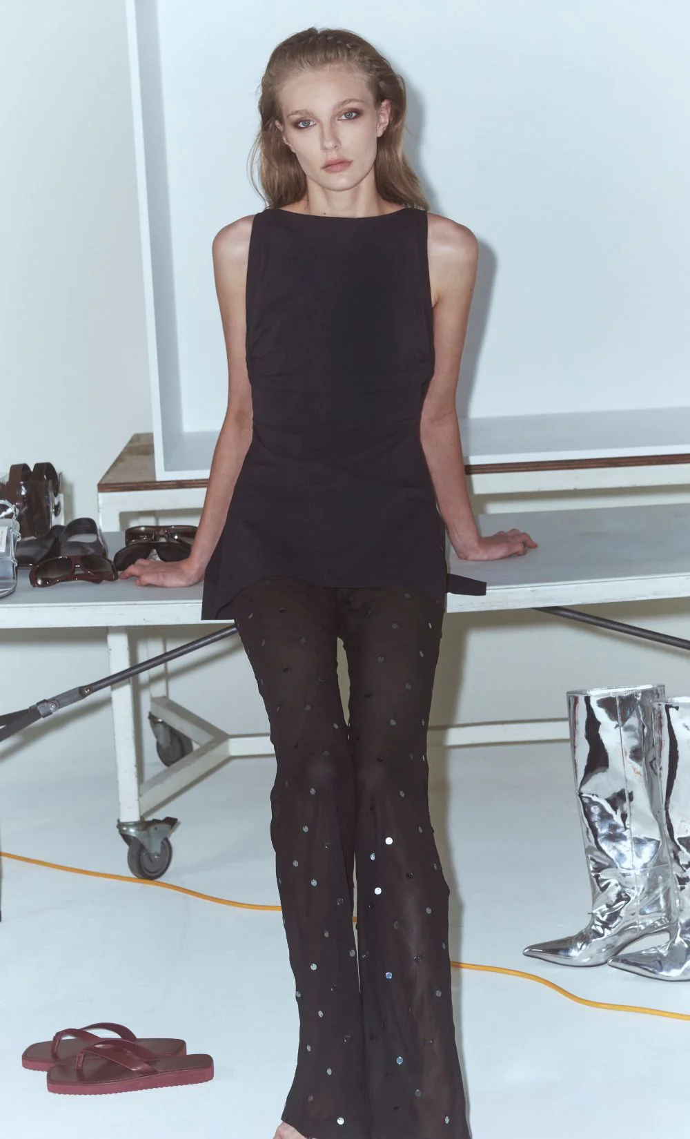 ARIELLE PANT - BLACK SEQUIN - Image 2