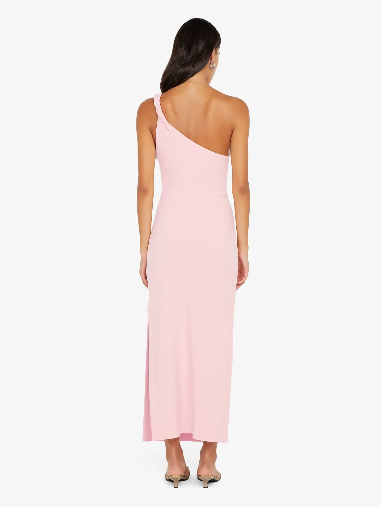 ARIVEN ASYM MIDI DRESS - POWDER PINK - Image 3