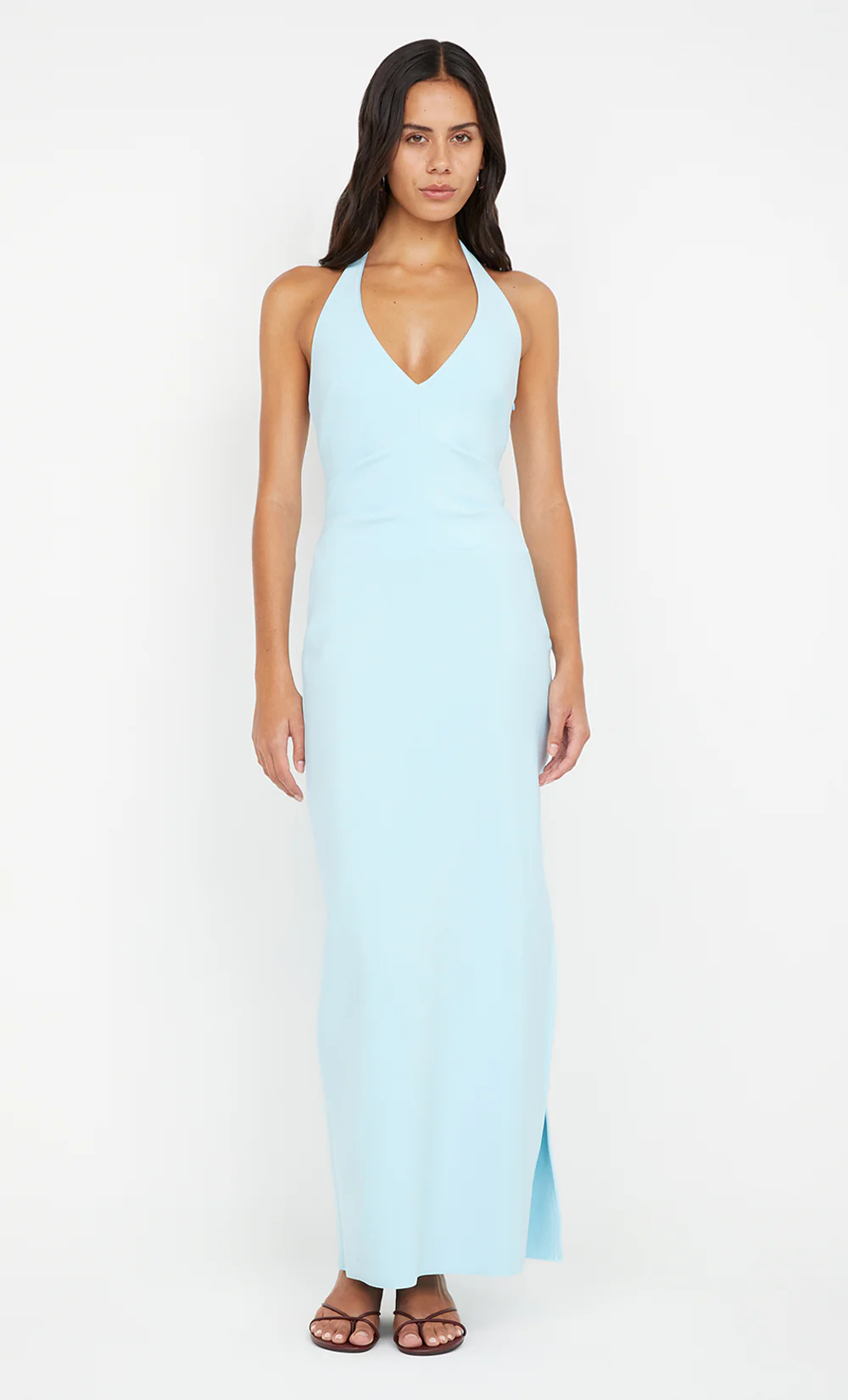 ARIVEN HALTER MAXI DRESS - SKY BLUE