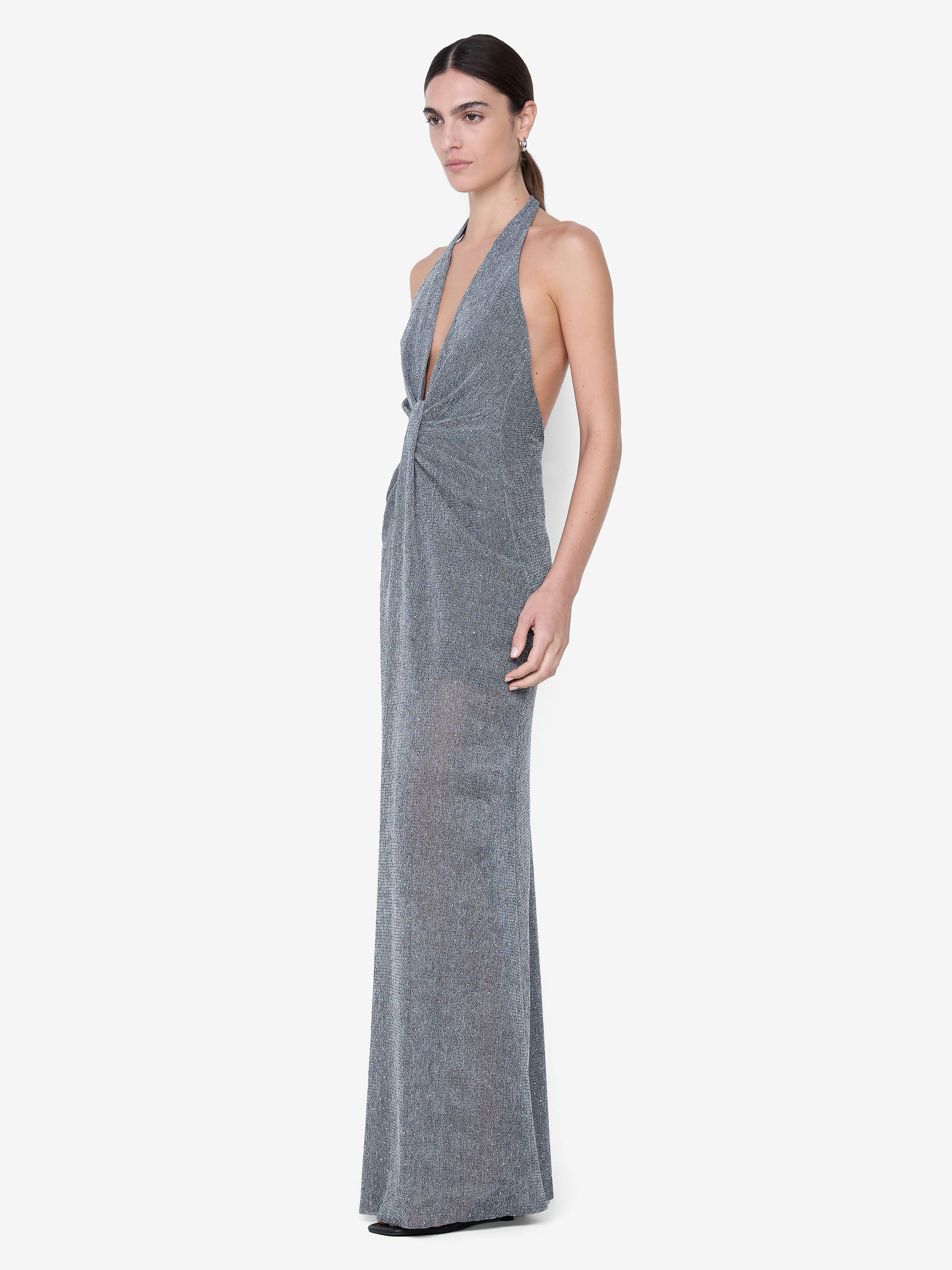 ASTRA DRAPE MAXI DRESS - CHROME - Image 3