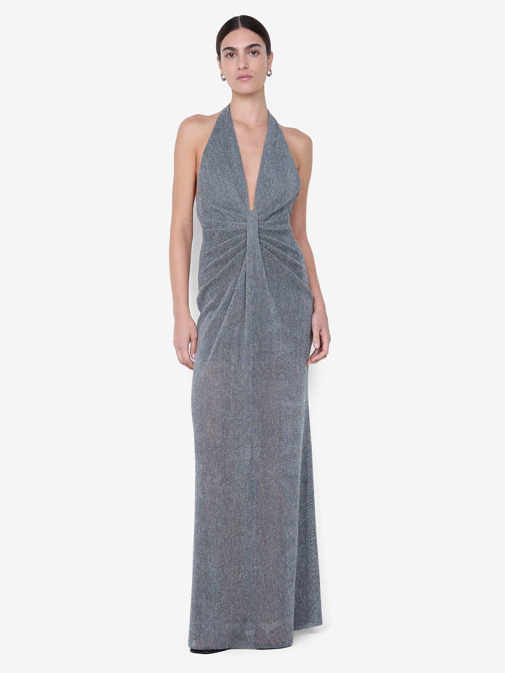 ASTRA DRAPE MAXI DRESS - CHROME - Image 4