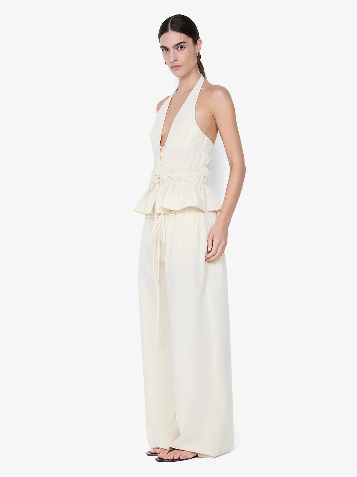 ASTRID HALTER TOP - ECRU - Image 3