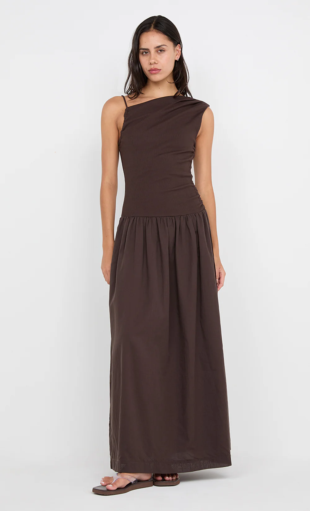 AUBREE MAXI DRESS - DARK CHOCOLATE
