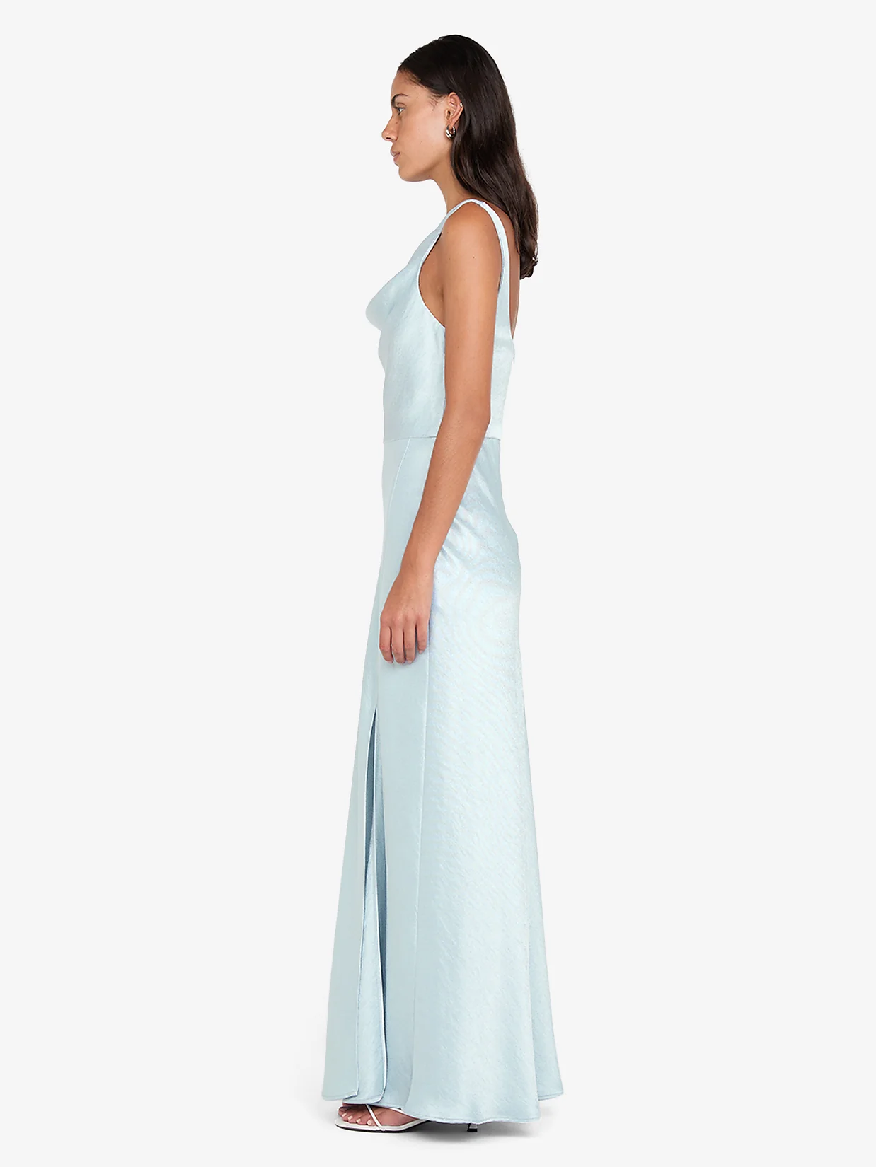 AUSTEN COWL NECK MAXI DRESS - ARCTIC BLUE - Image 3
