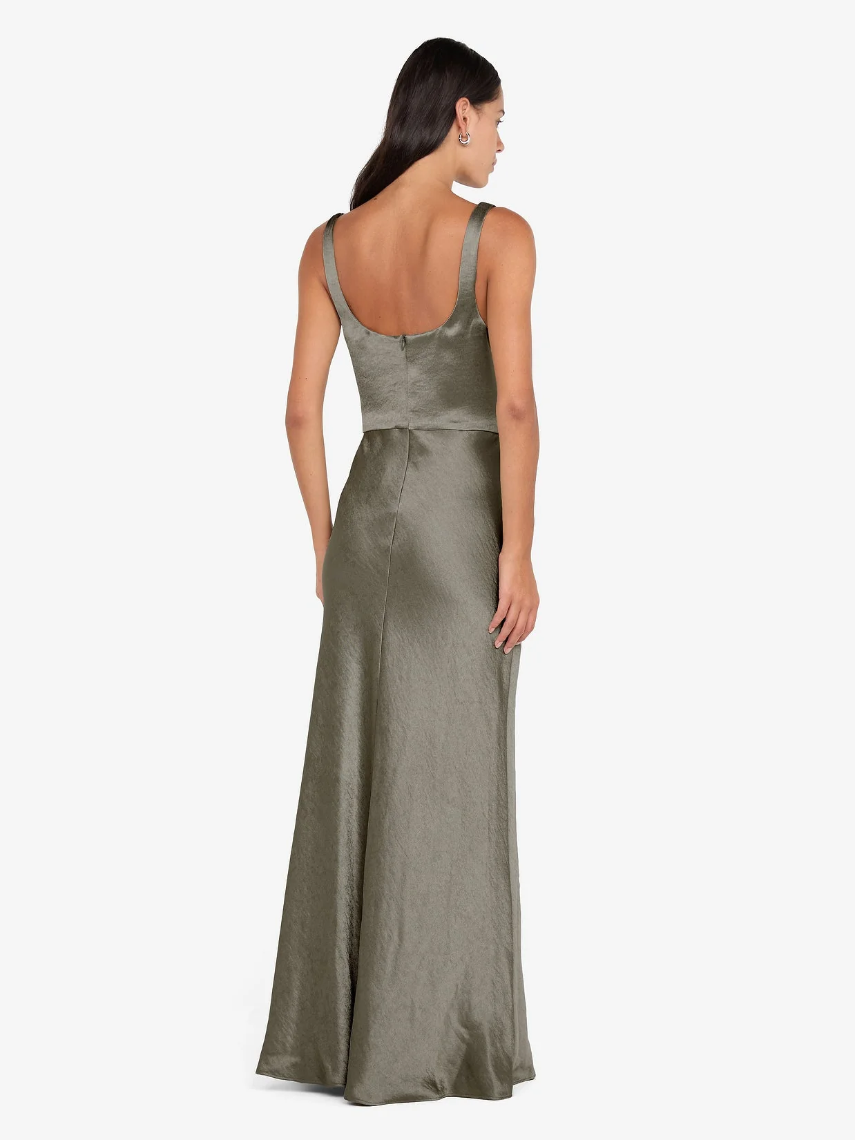 AUSTEN COWL NECK MAXI DRESS - DK WILLOW - Image 4