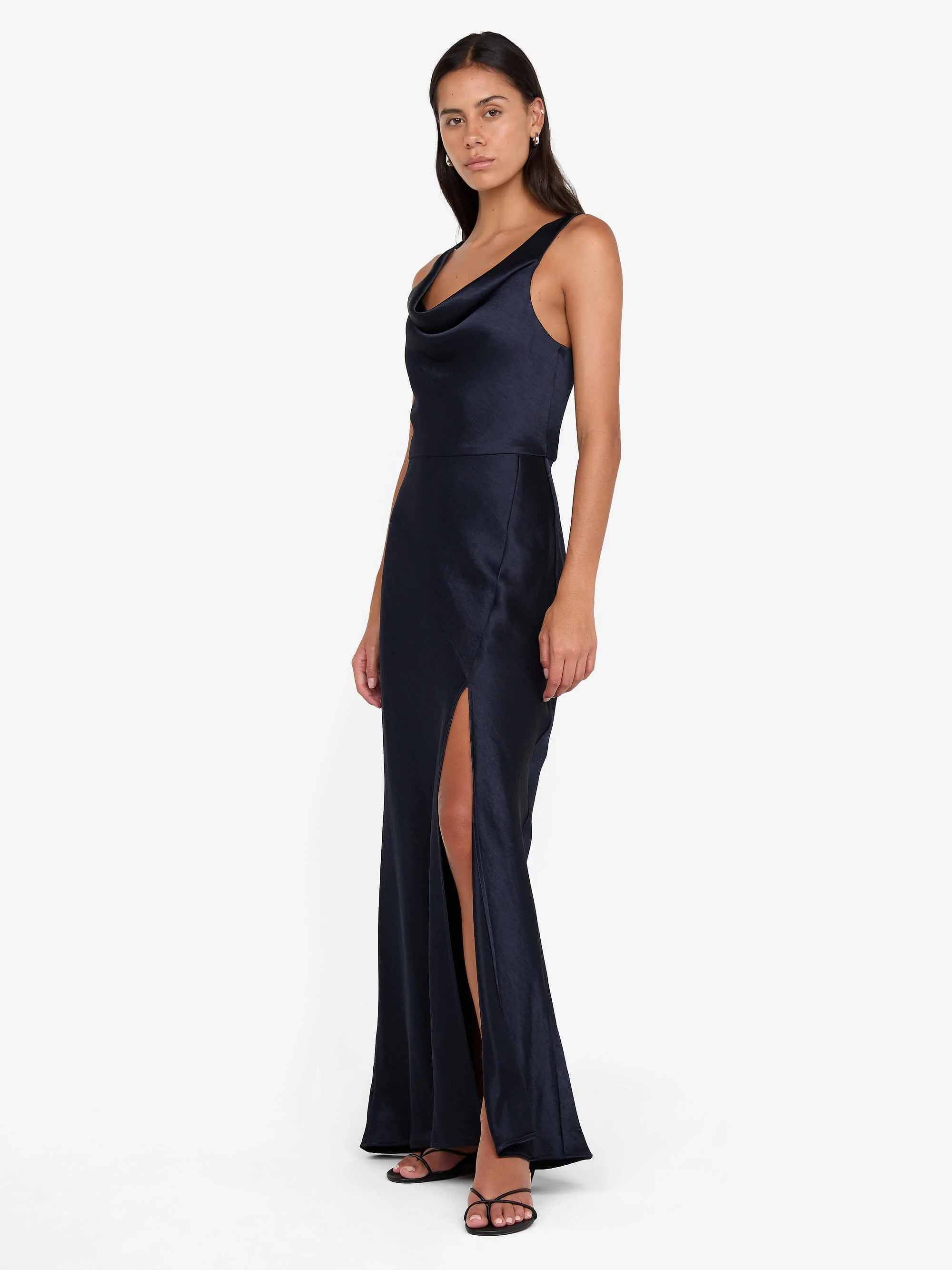 AUSTEN COWL NECK MAXI DRESS - INK
