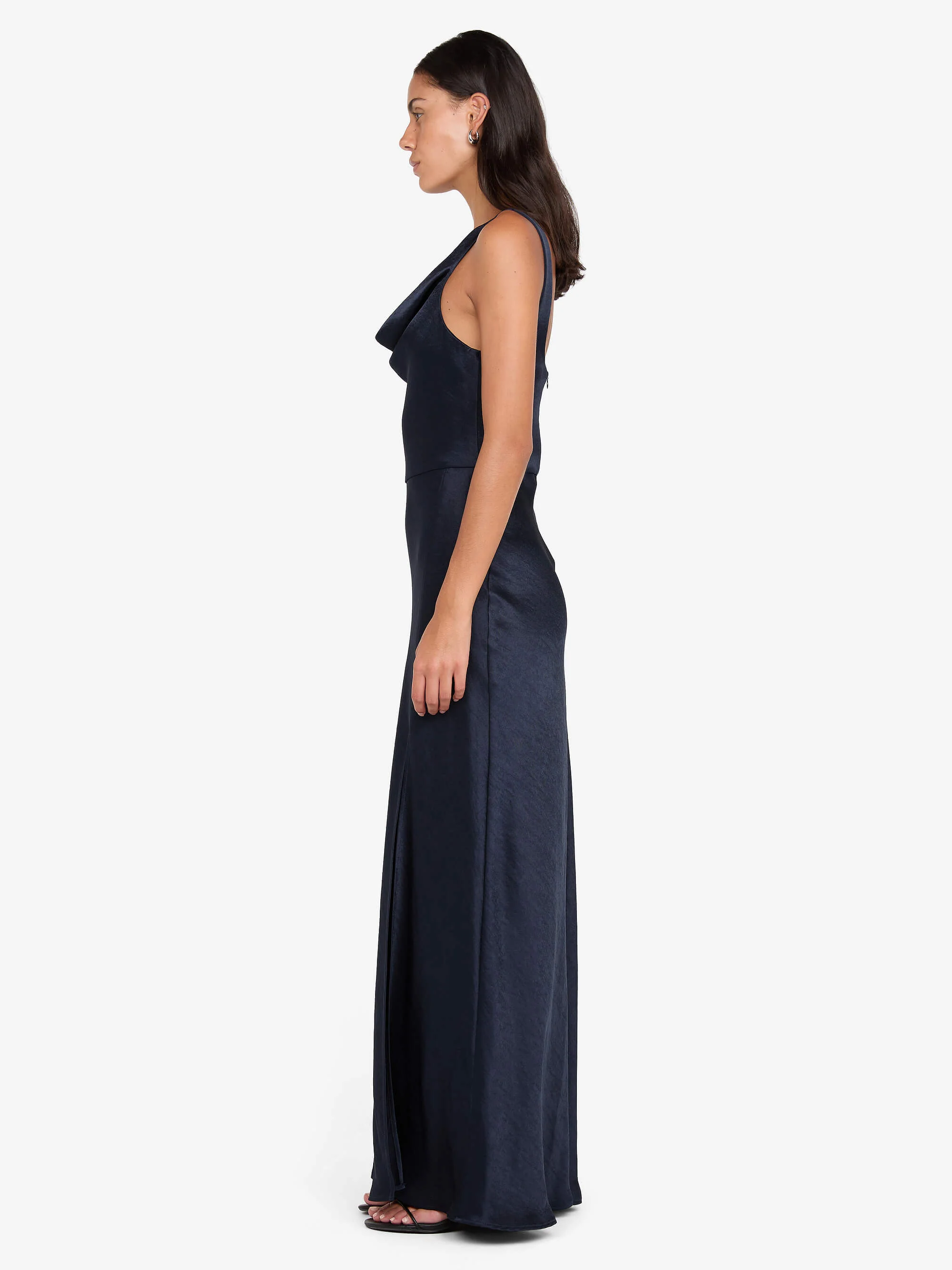 AUSTEN COWL NECK MAXI DRESS - INK - Image 2