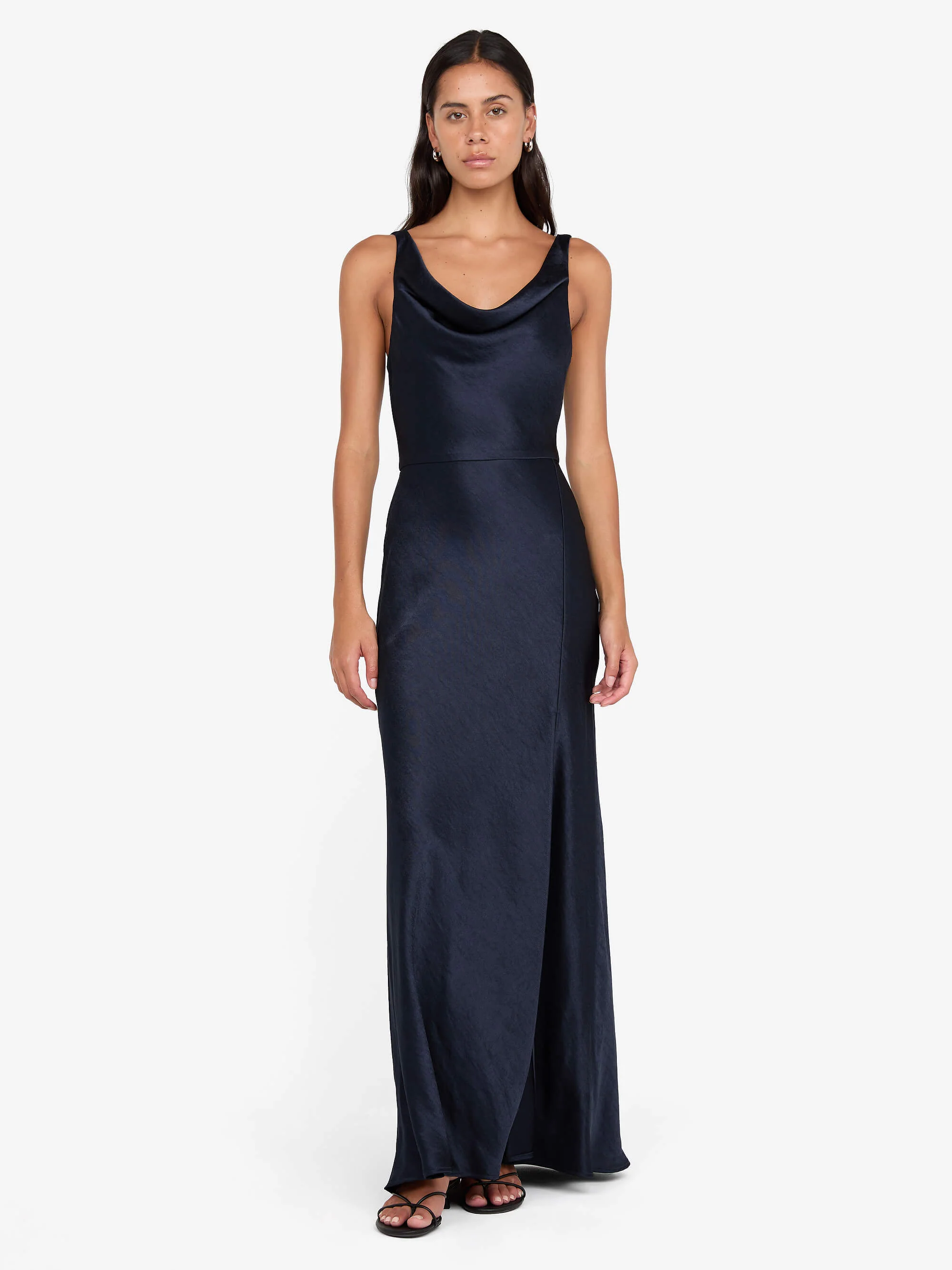 AUSTEN COWL NECK MAXI DRESS - INK - Image 3