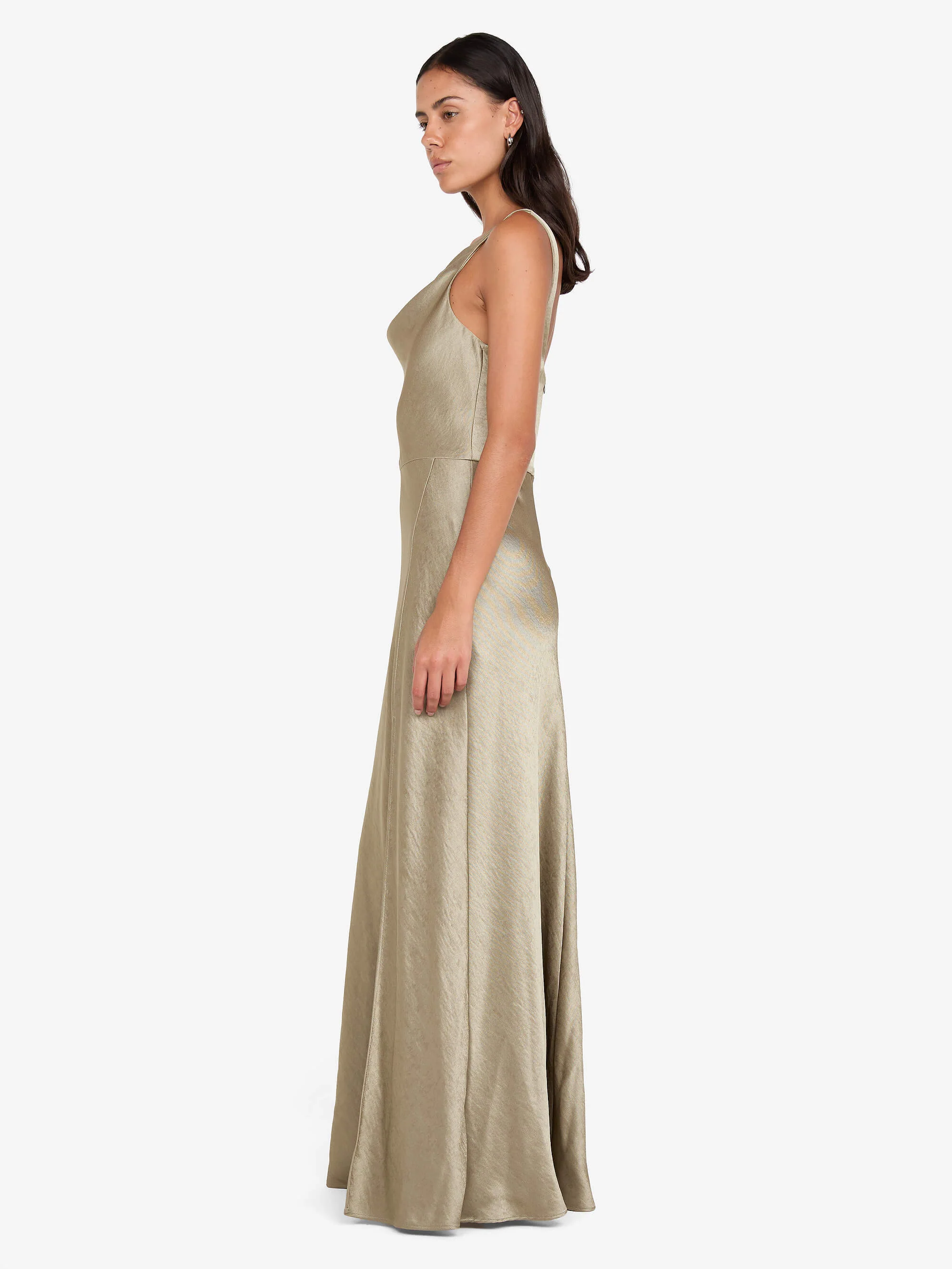 AUSTEN COWL NECK MAXI DRESS - SAGE - Image 3