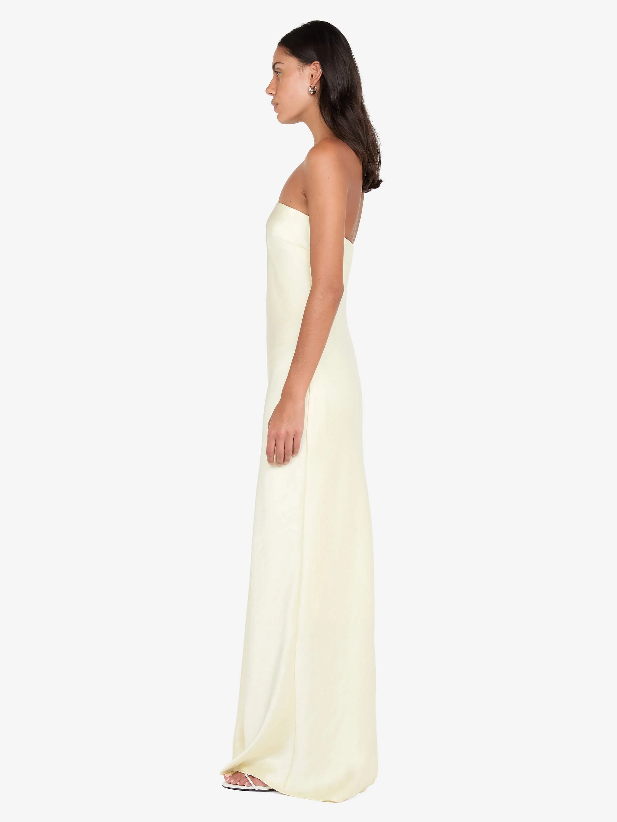 AUSTEN STRAPLESS MAXI DRESS - ICE YELLOW - Image 2