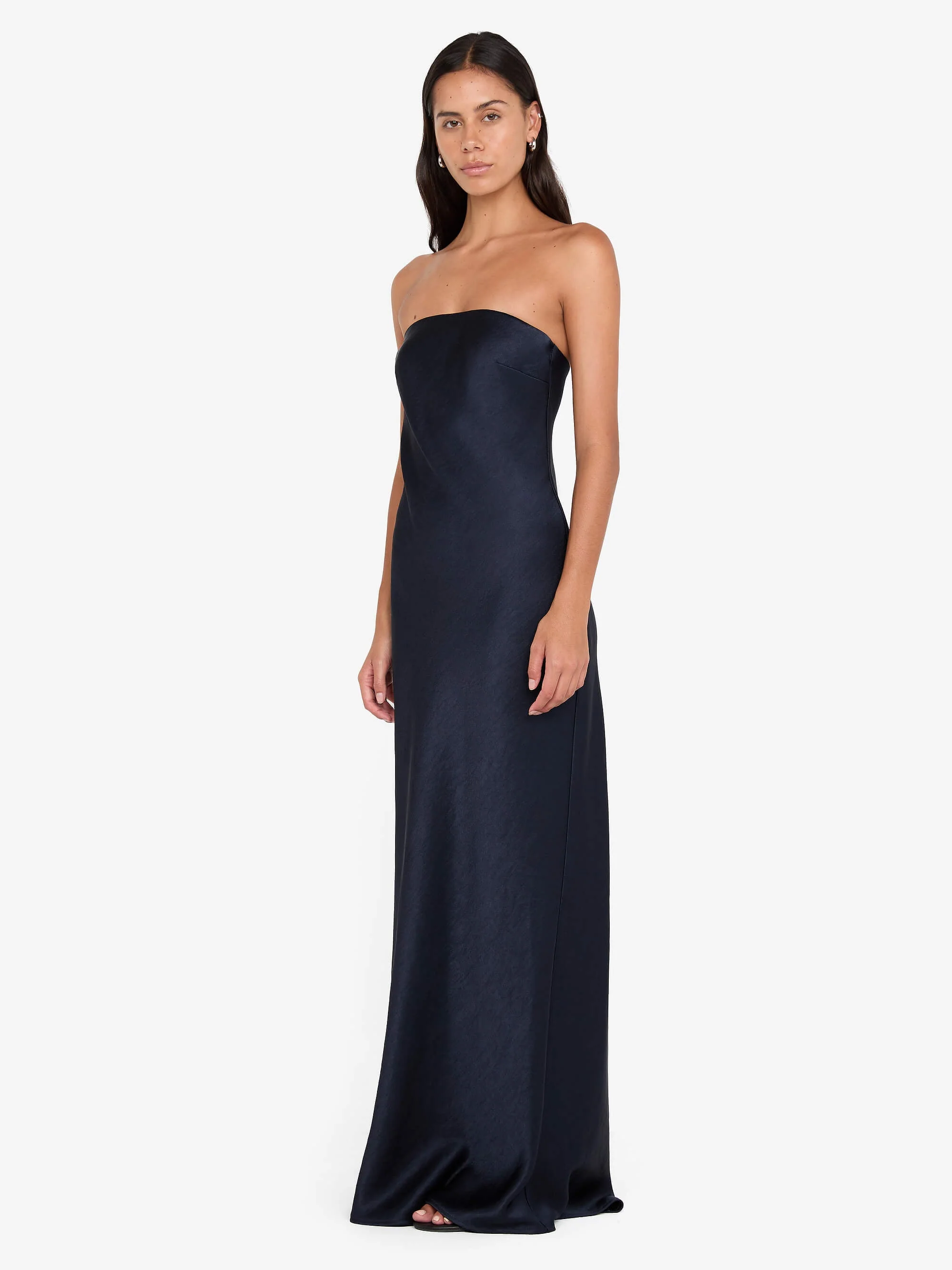 AUSTEN STRAPLESS MAXI DRESS - INK - Image 4