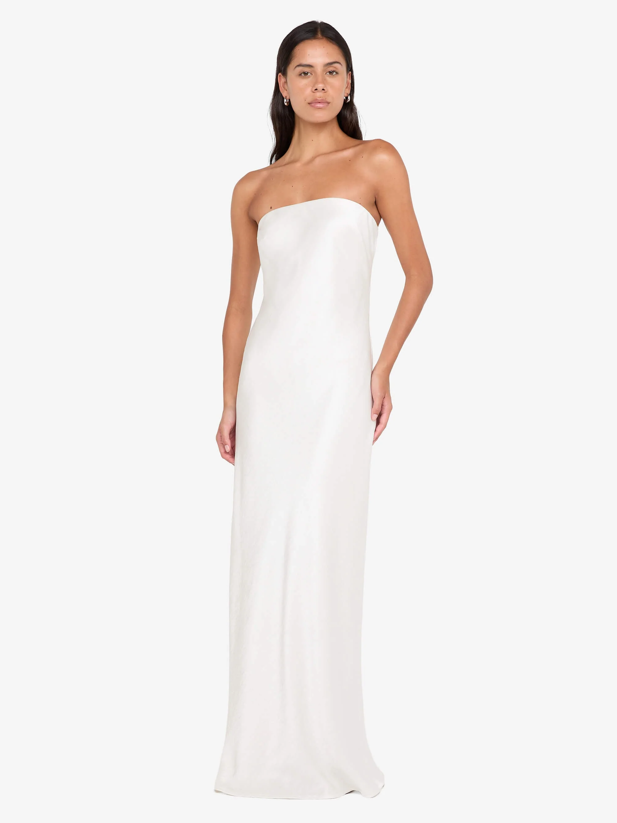 AUSTEN STRAPLESS MAXI DRESS - IVORY - Image 2