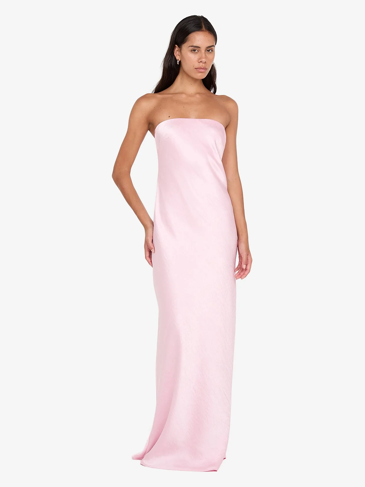 AUSTEN STRAPLESS MAXI DRESS - POWDER PINK - Image 3