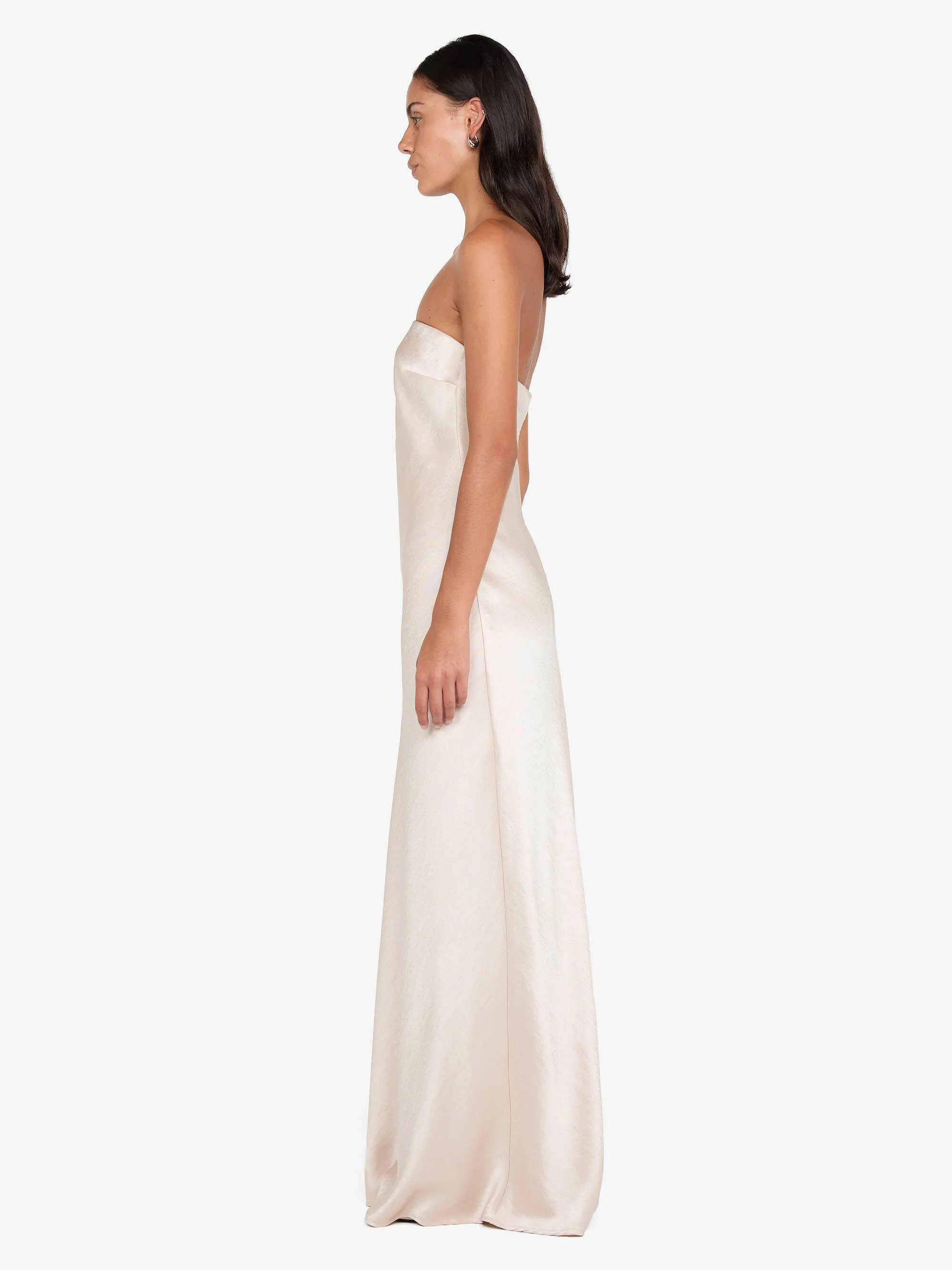 AUSTEN STRAPLESS MAXI DRESS - SAND - Image 3