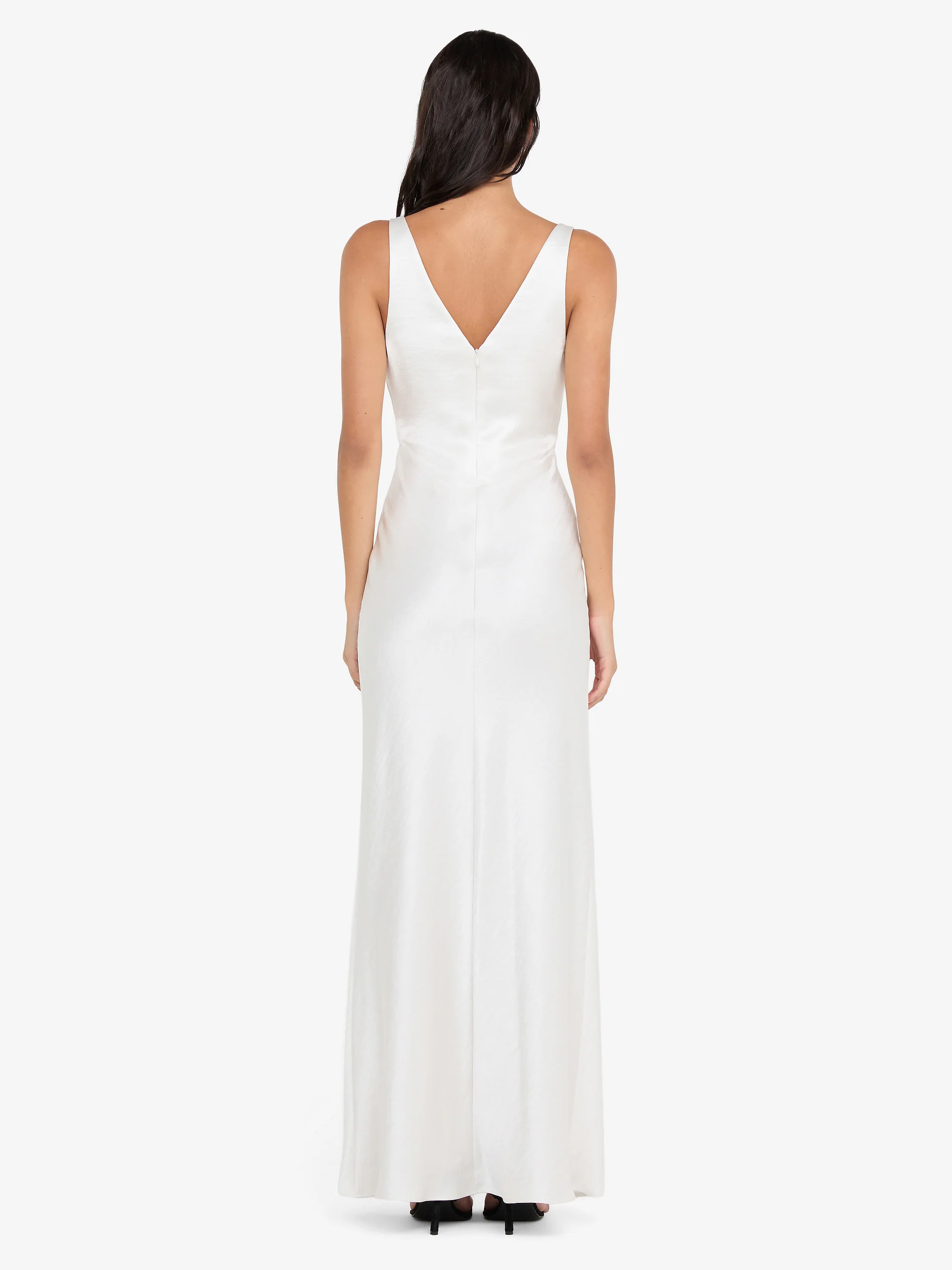 AUSTEN V NECK MAXI DRESS - IVORY - Image 4