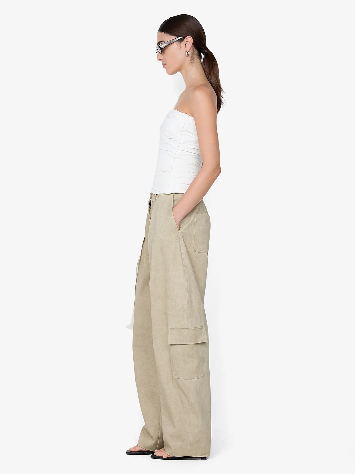 BELLE STRAPLESS TOP - IVORY - Image 3