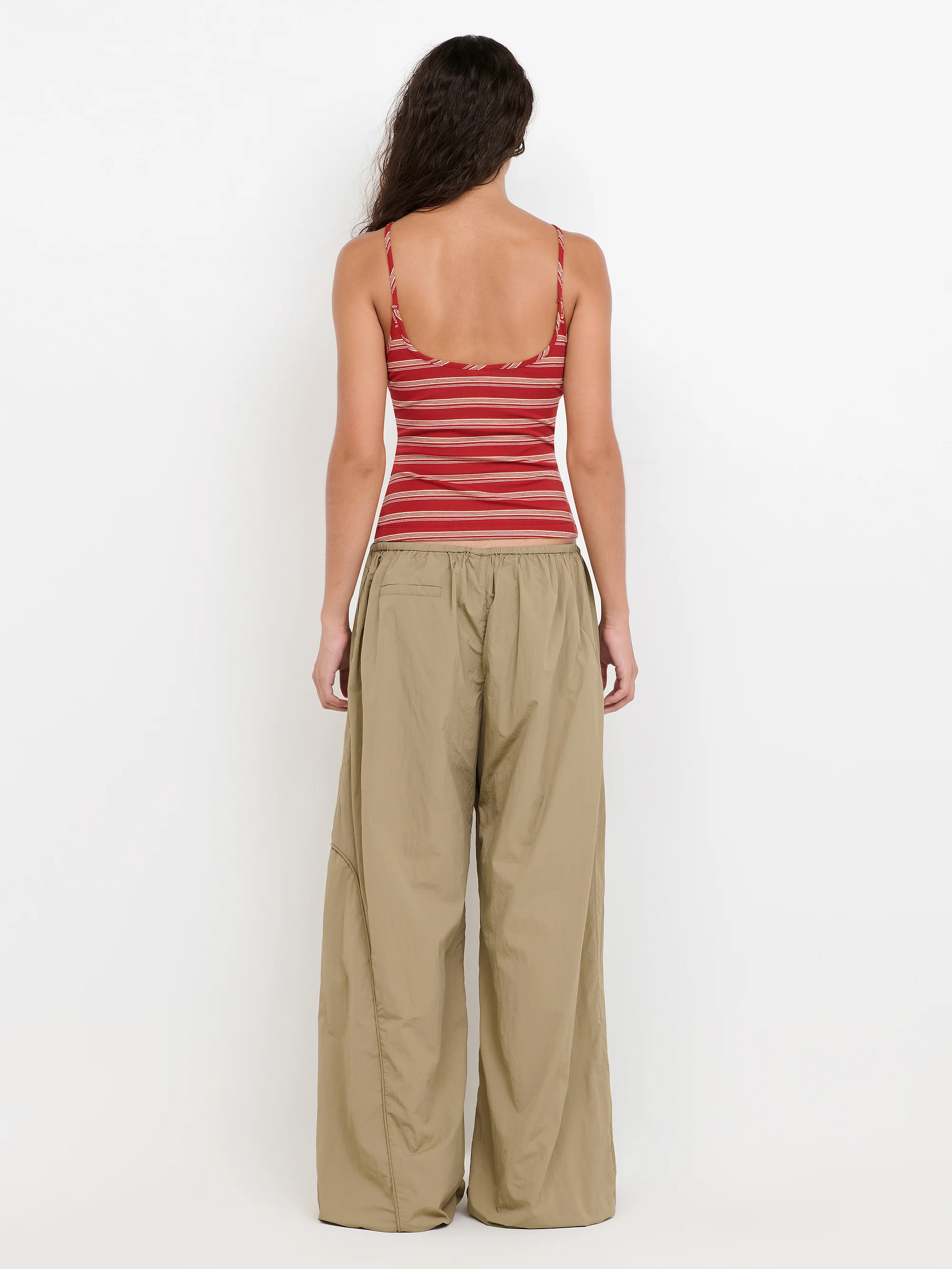 BENNI KEYHOLE TANK - BURNT RED/BUTTER STRIPE - Image 4