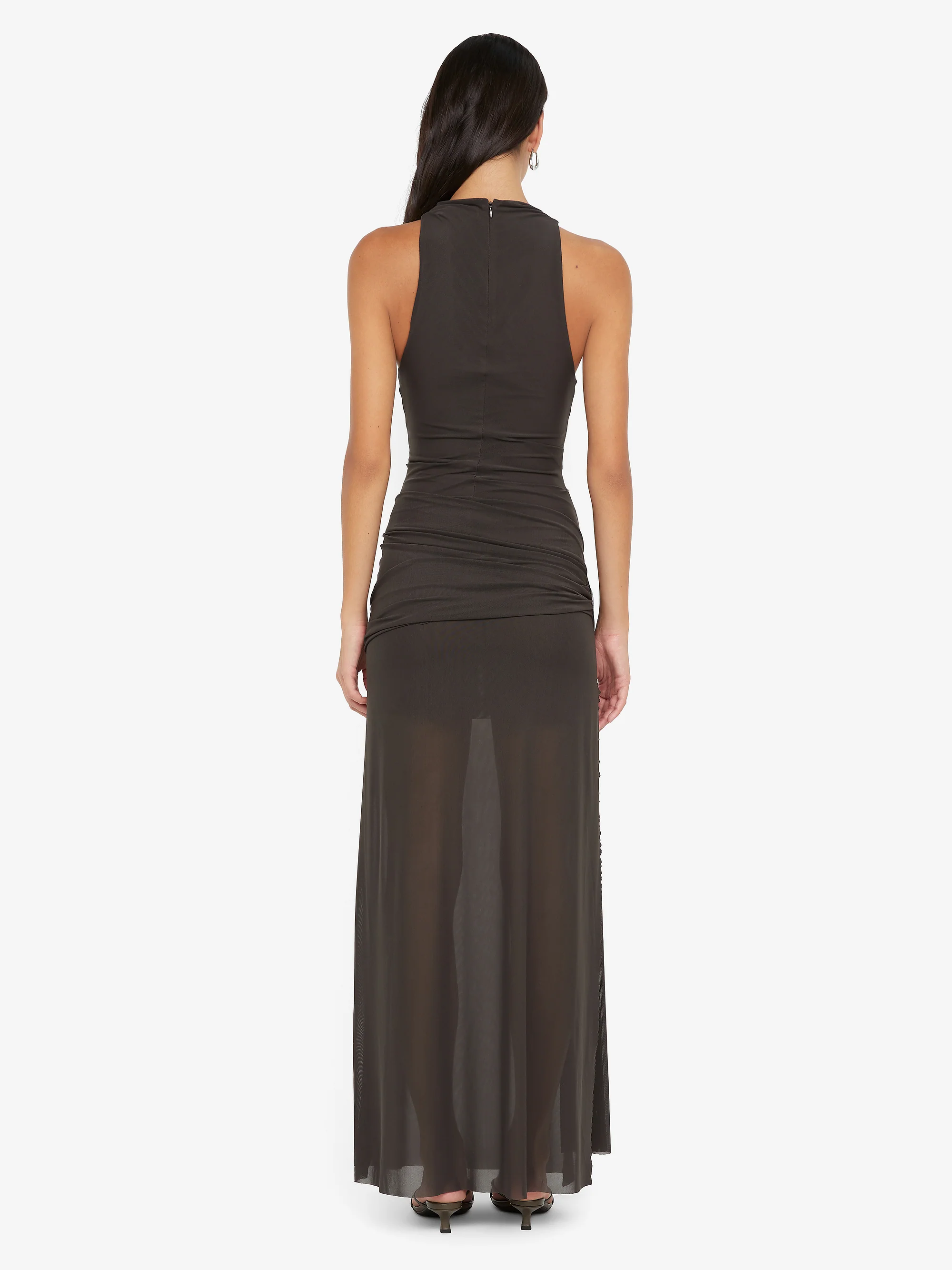BLAINE DRAPE MAXI DRESS - CEDAR - Image 4