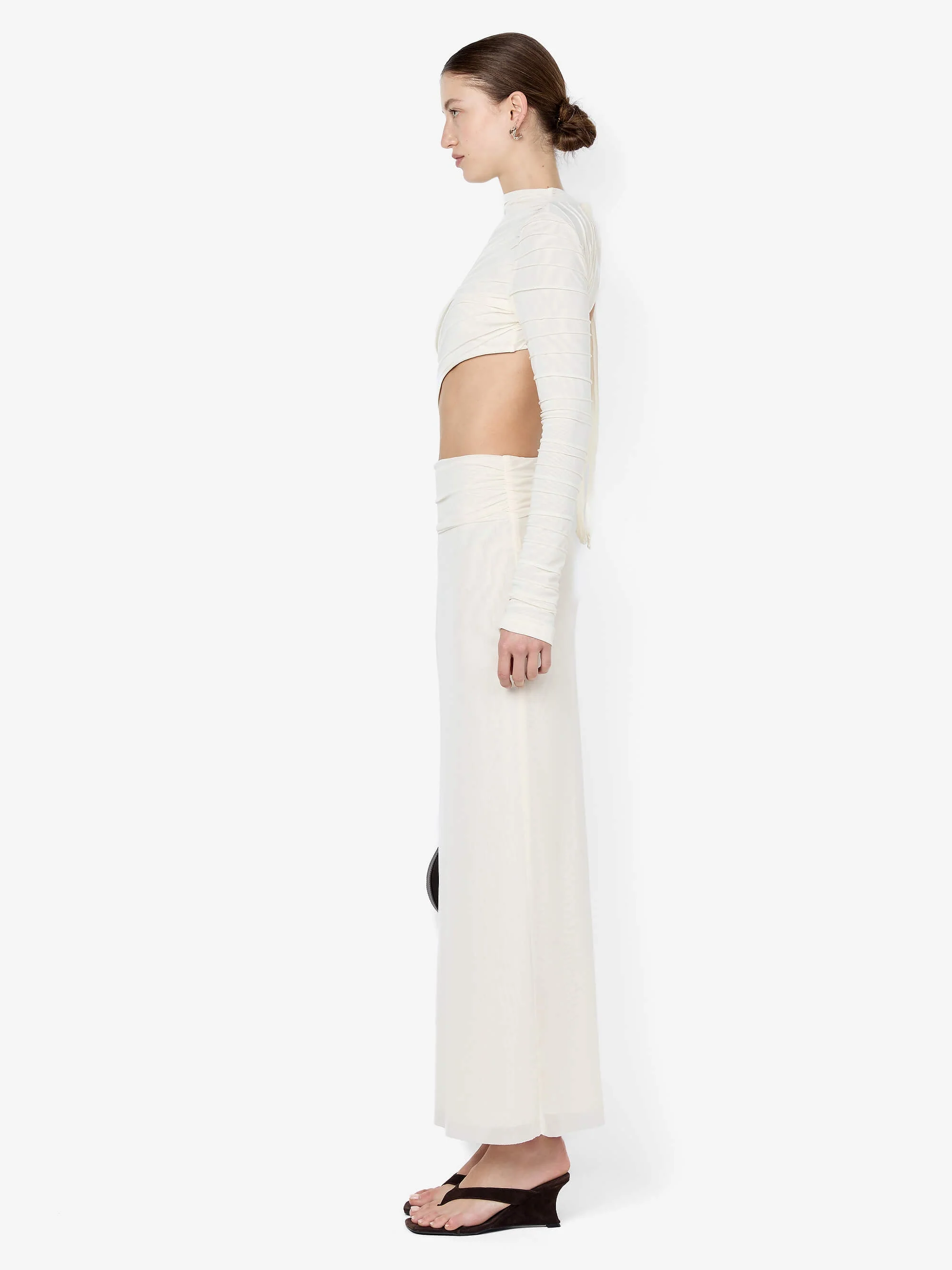BRENNA PINTUCK TOP - SNOW - Image 2