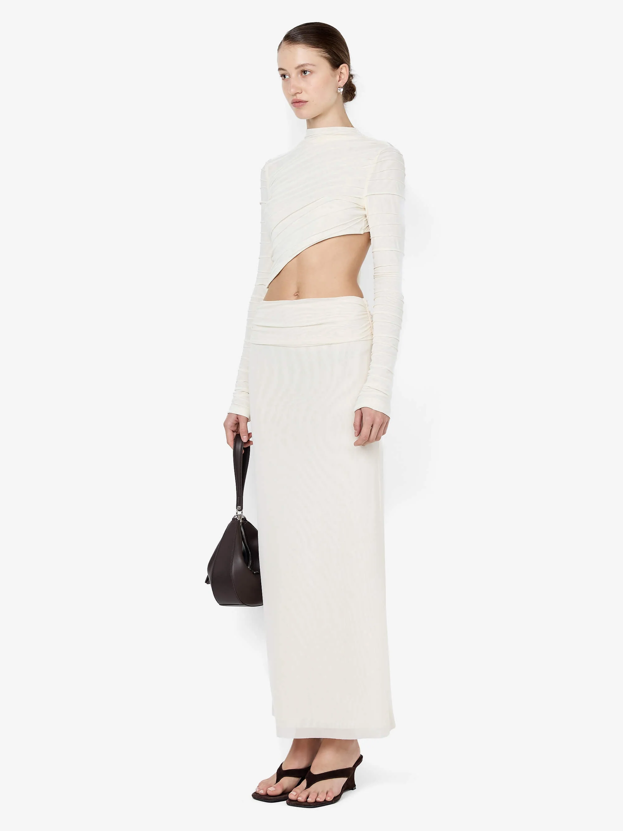 BRENNA PINTUCK TOP - SNOW - Image 3