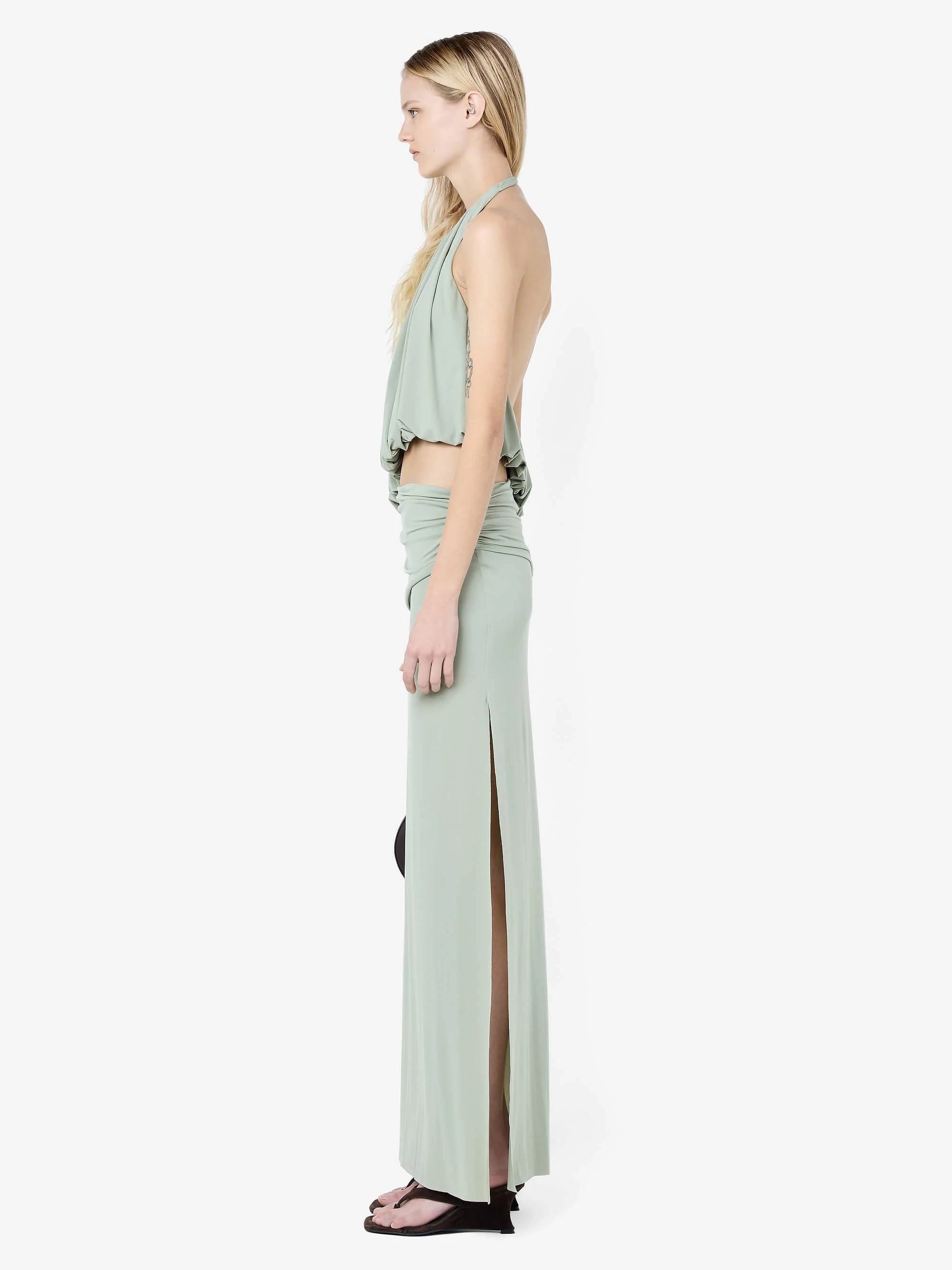 CADENCE RACER MAXI DRESS - PISTACHIO - Image 2