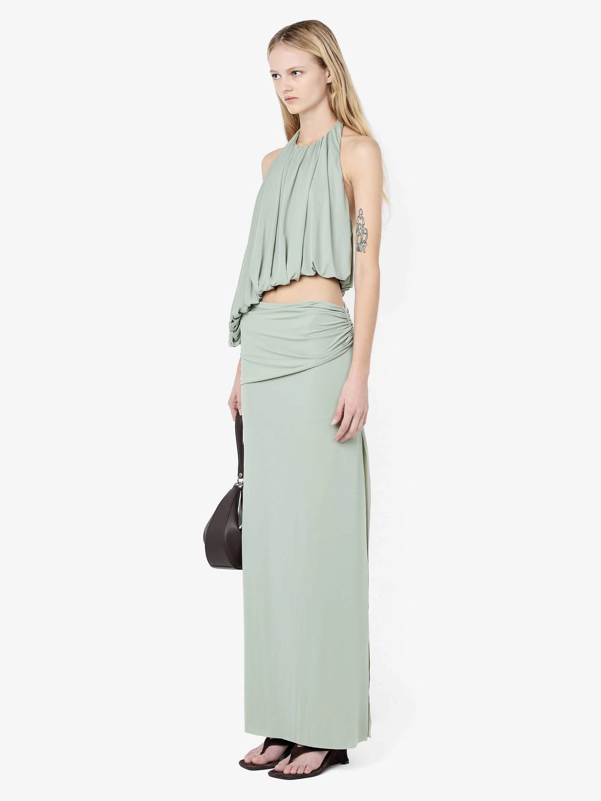 CADENCE RACER MAXI DRESS - PISTACHIO - Image 5