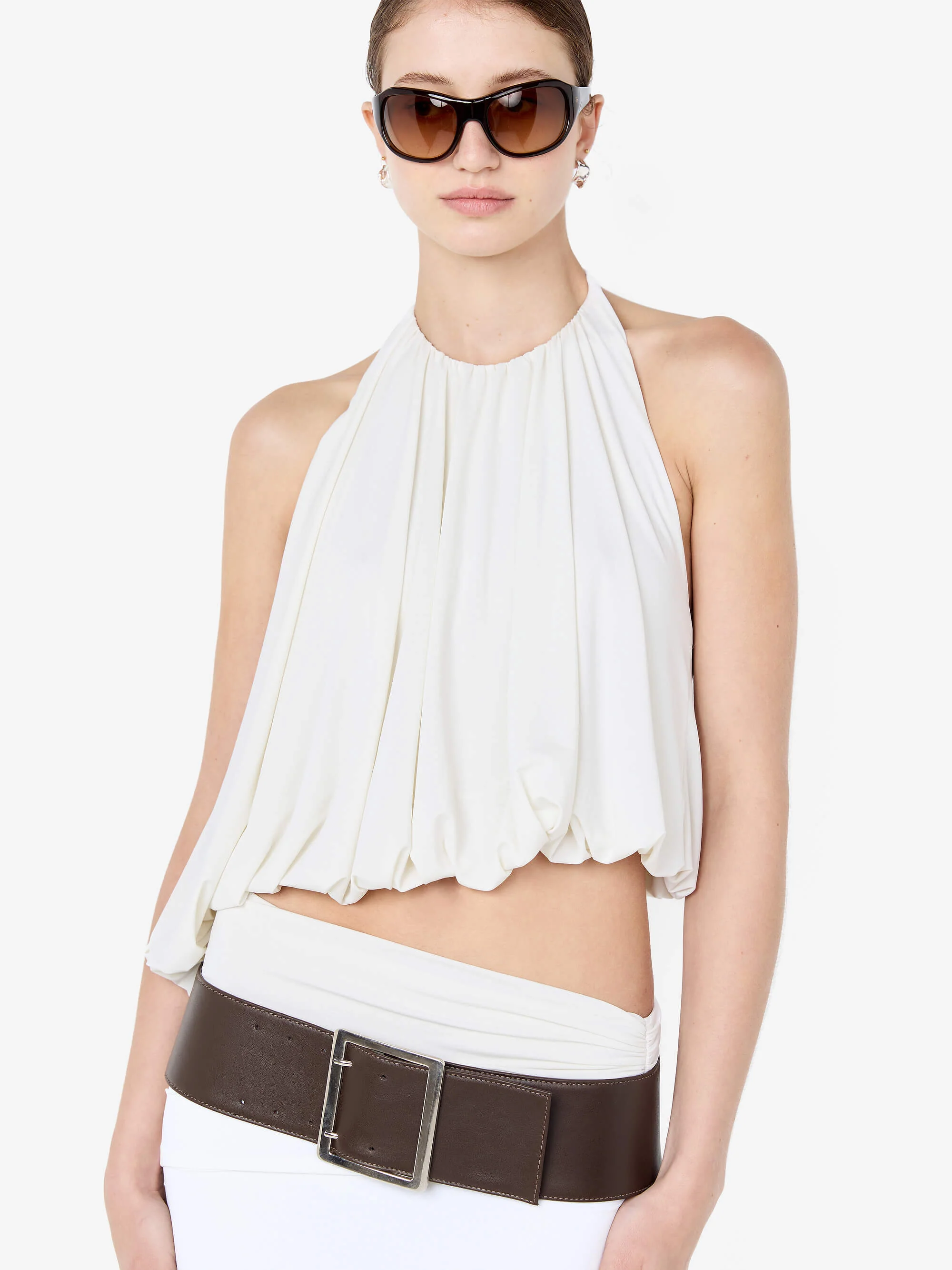 CADENCE RACER MAXI DRESS - SNOW - Image 8
