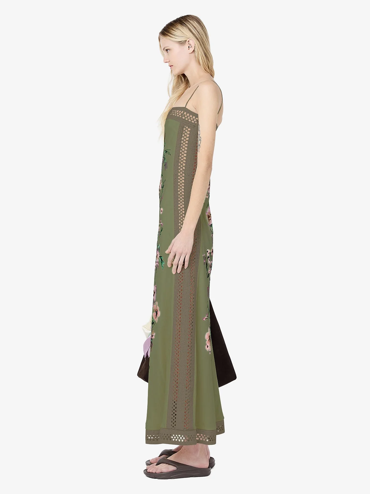 CAMELIA MAXI DRESS - OLIVE GARDENIA FLORAL - Image 3