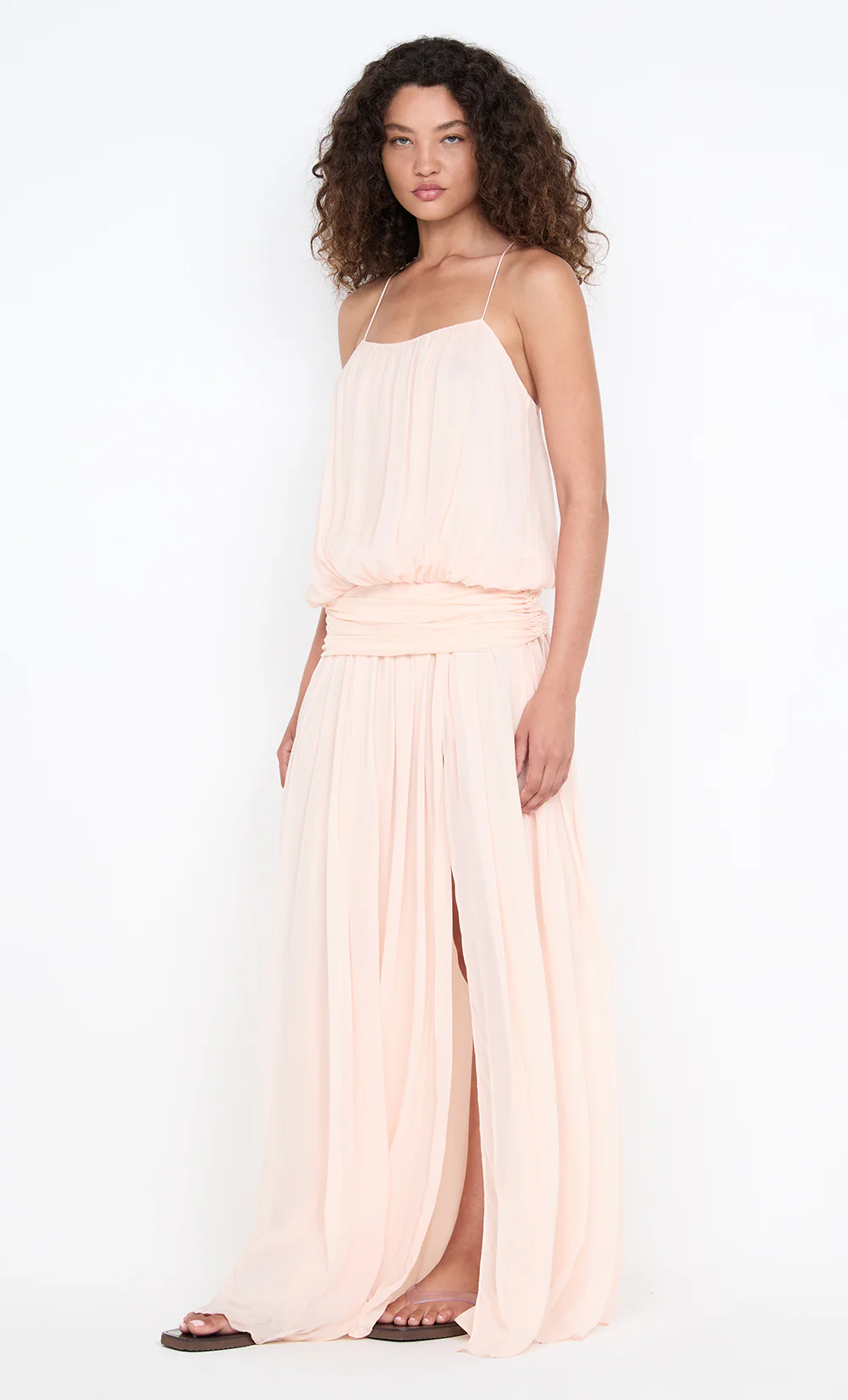 CAMILLE BLOUSON DRESS - PEACH - Image 4