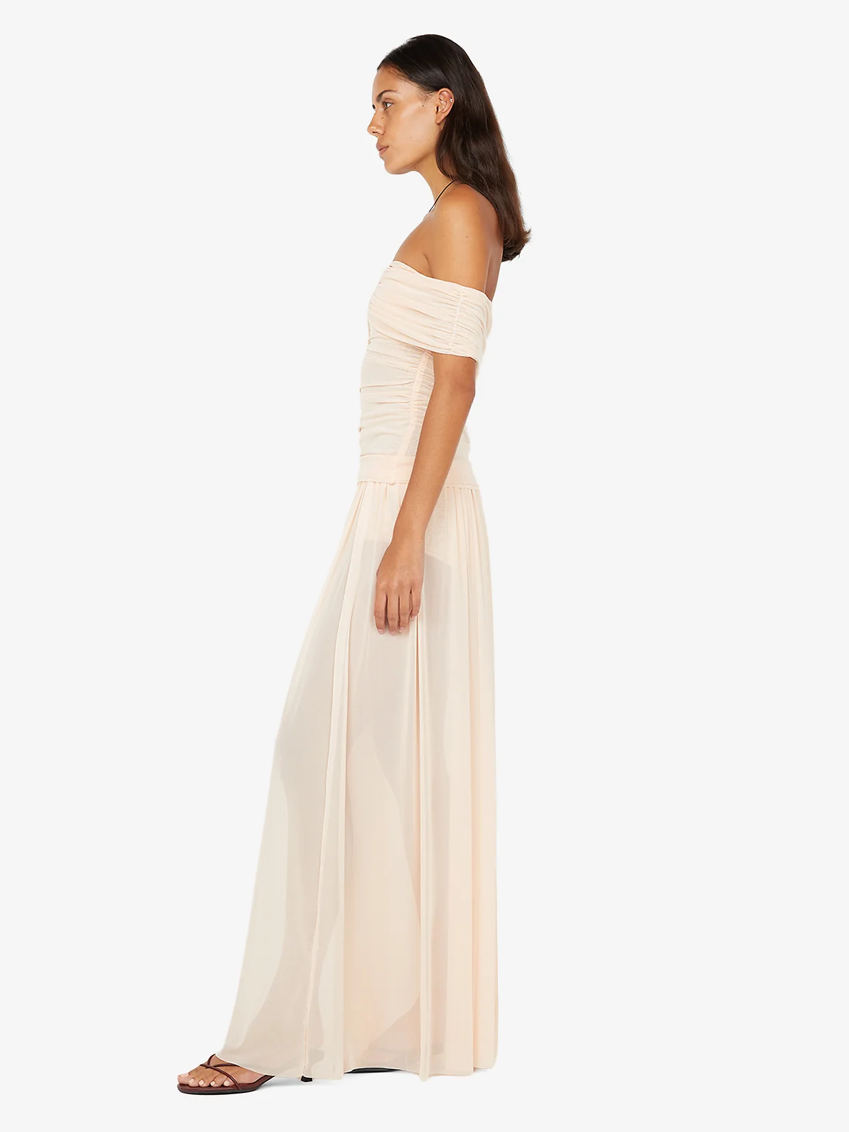 CAMILLE OFFSHOULDER TOP - PEACH - Image 3