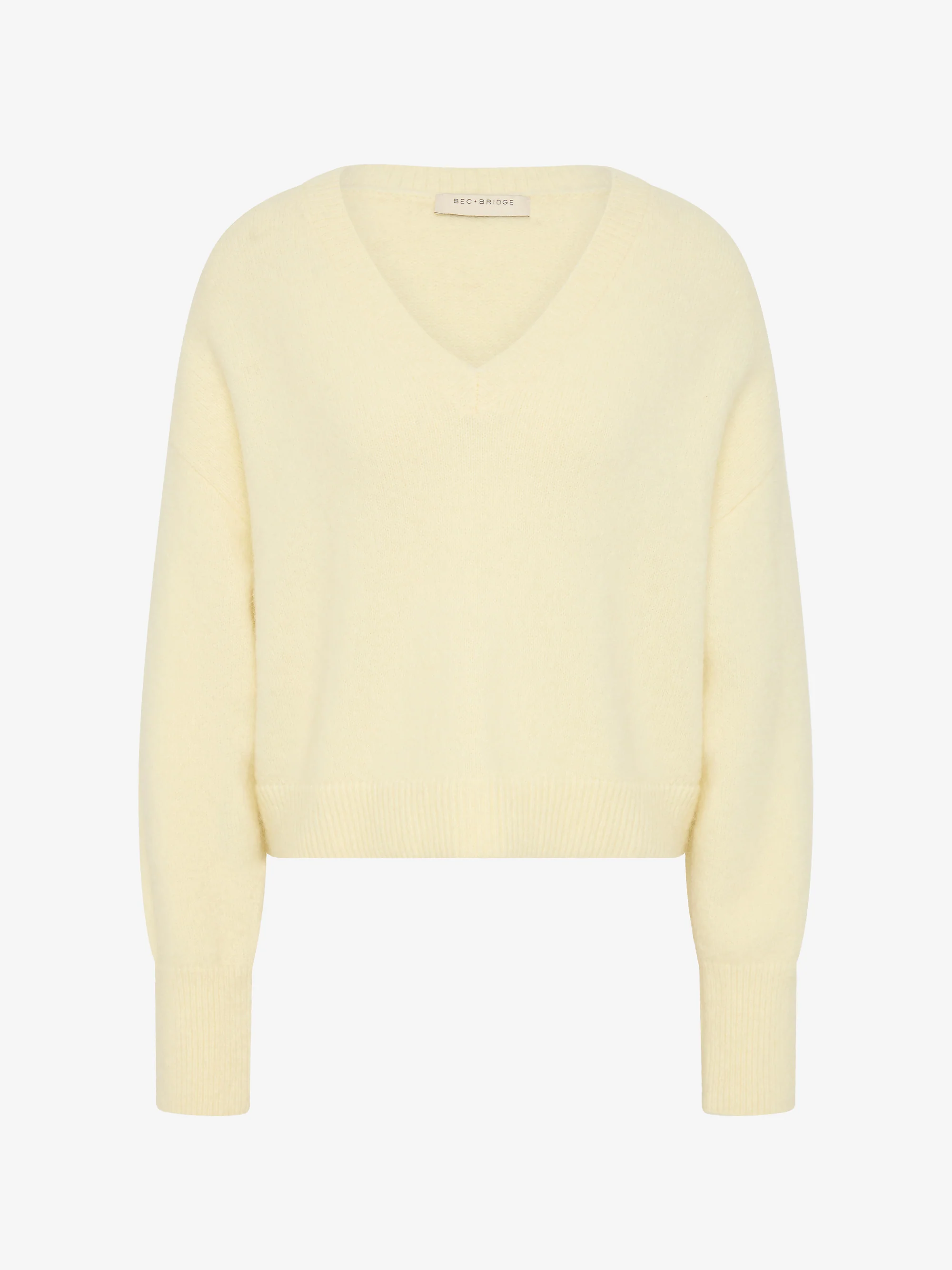 CAMPBELL V CROPPED JUMPER - BUTTER - Image 6