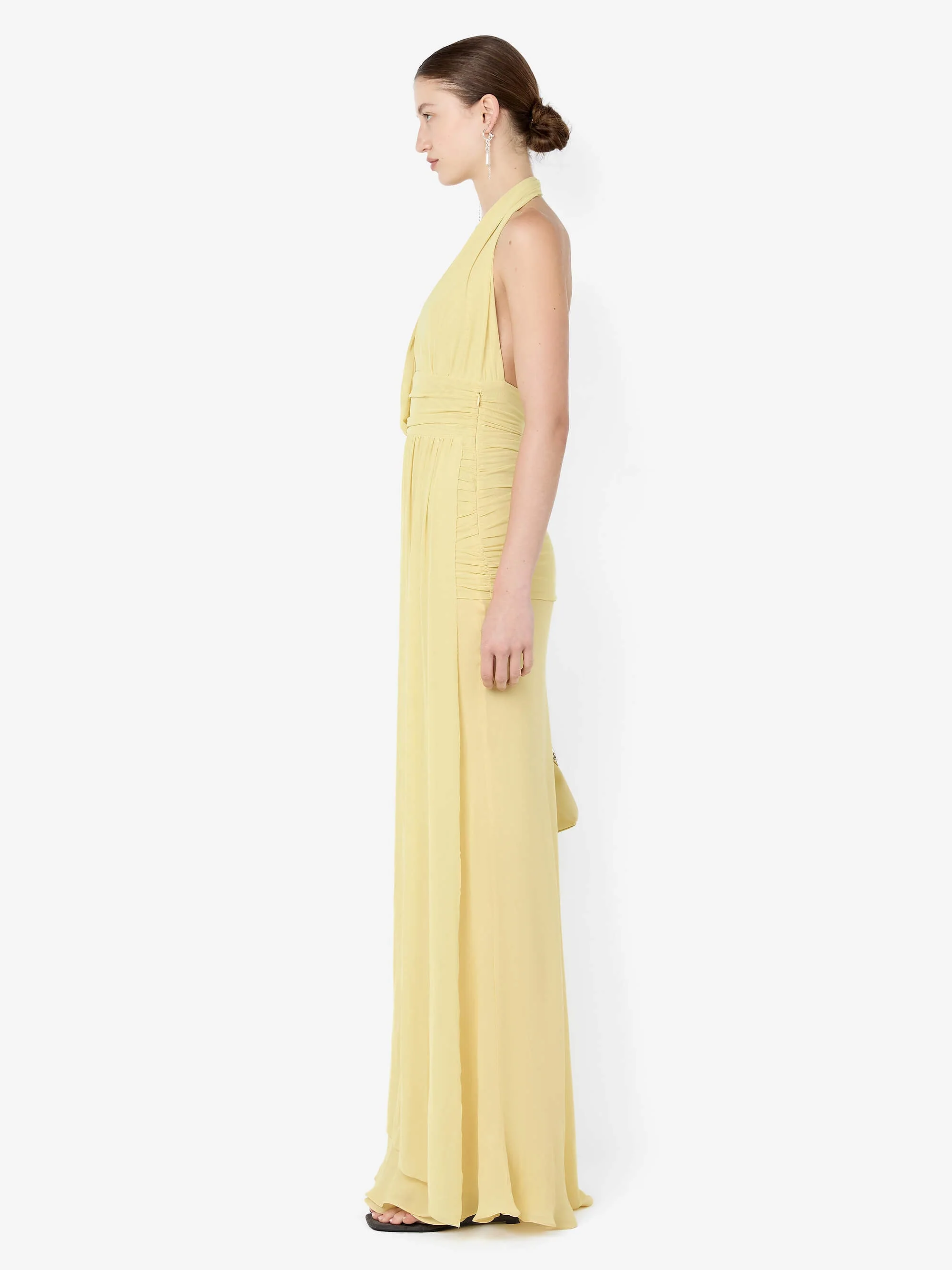 CASSIS DRAPE MAXI DRESS - CITRON - Image 3