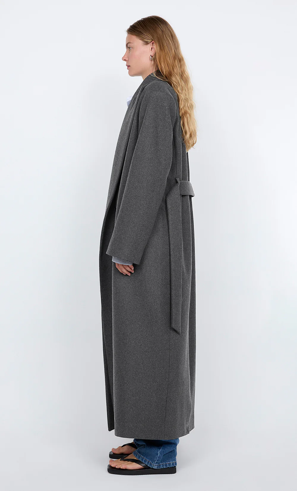 CELYN LONG COAT - CHARCOAL - Image 2