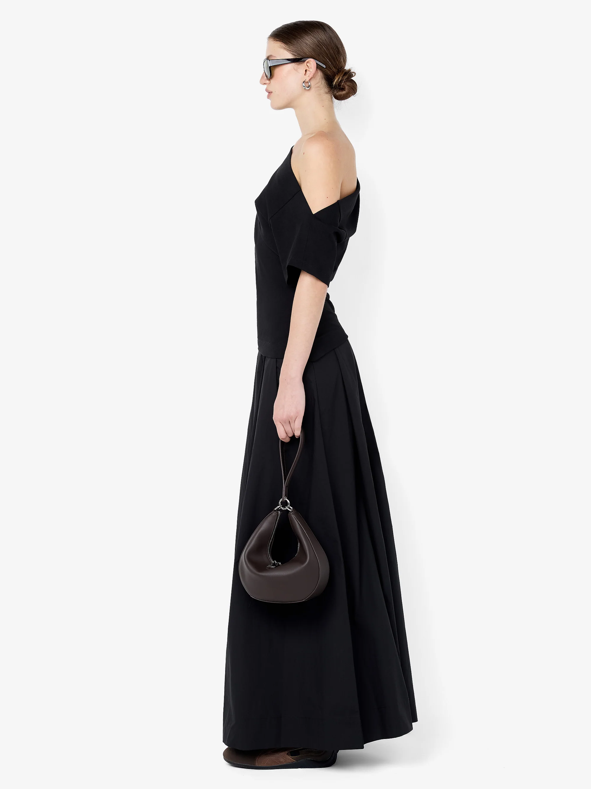 CHANTAL OFFSHOULDER MAXI DRESS - BLACK - Image 3