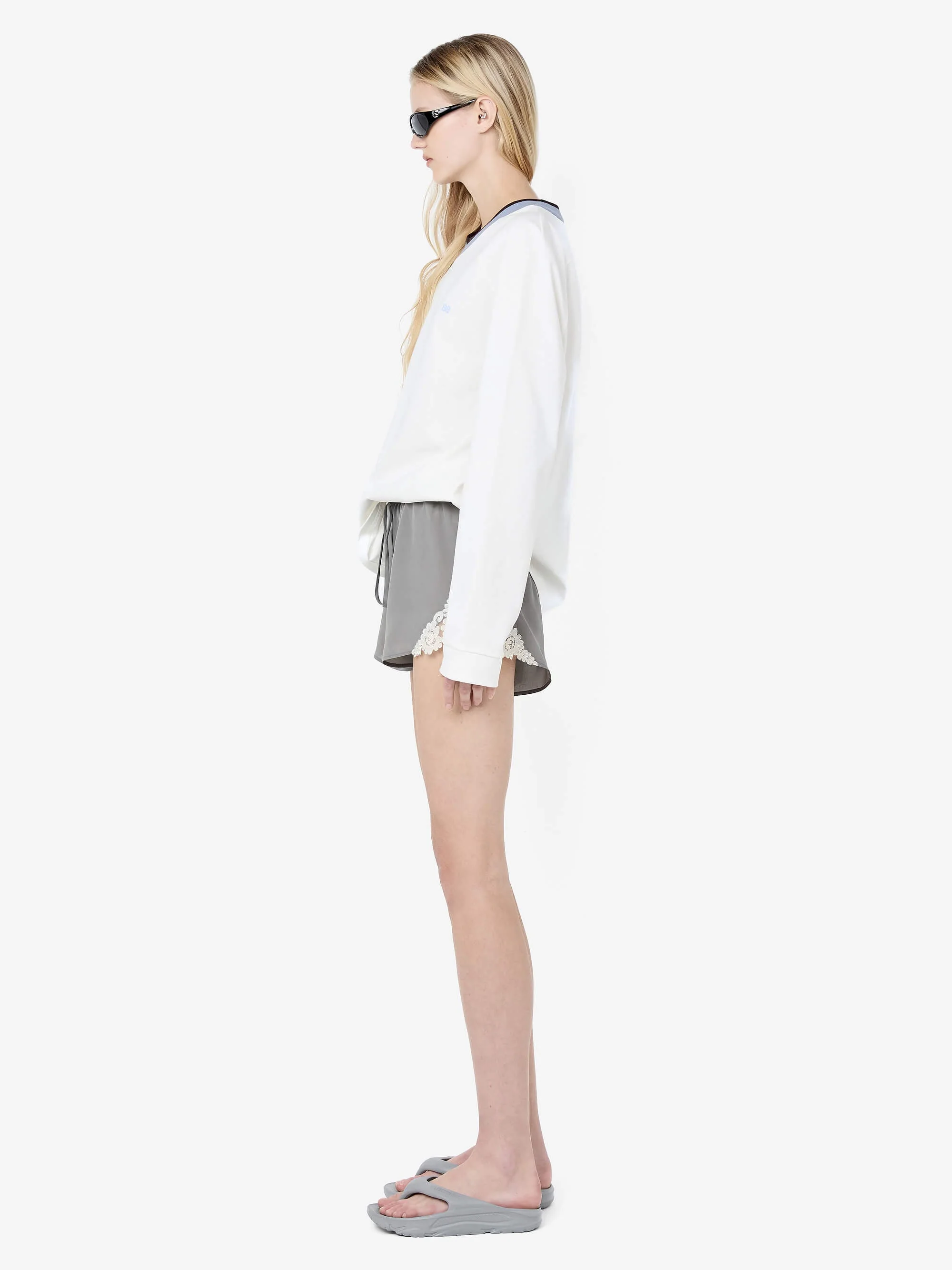 CHATEAU SHORT - SLATE GREY/IVORY - Image 3