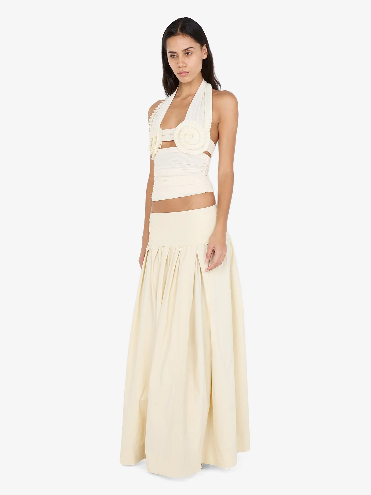 DANTE MAXI SKIRT - BUTTERCREAM - Image 3