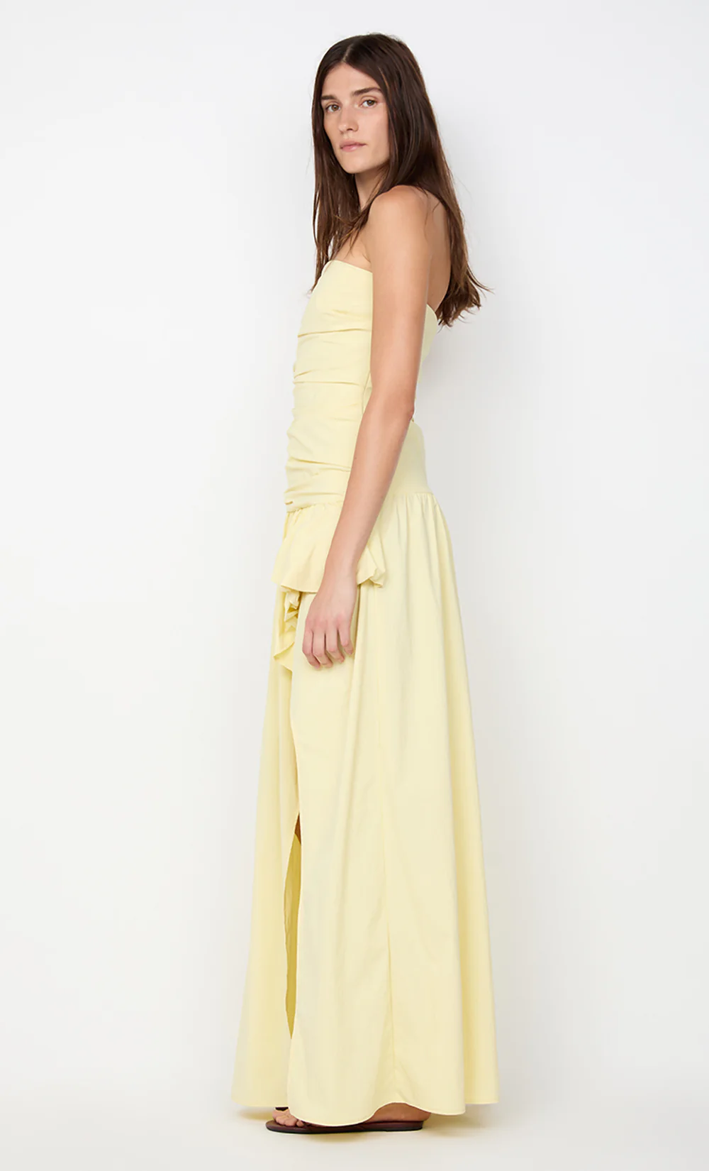 DANTE STRAPLESS MAXI DRESS - ICE YELLOW - Image 2