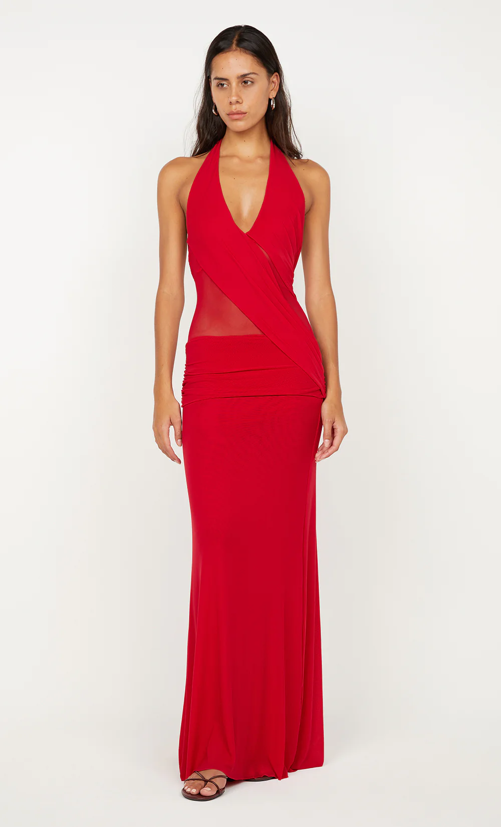 DEIJA HALTER MAXI DRESS - STRAWBERRY
