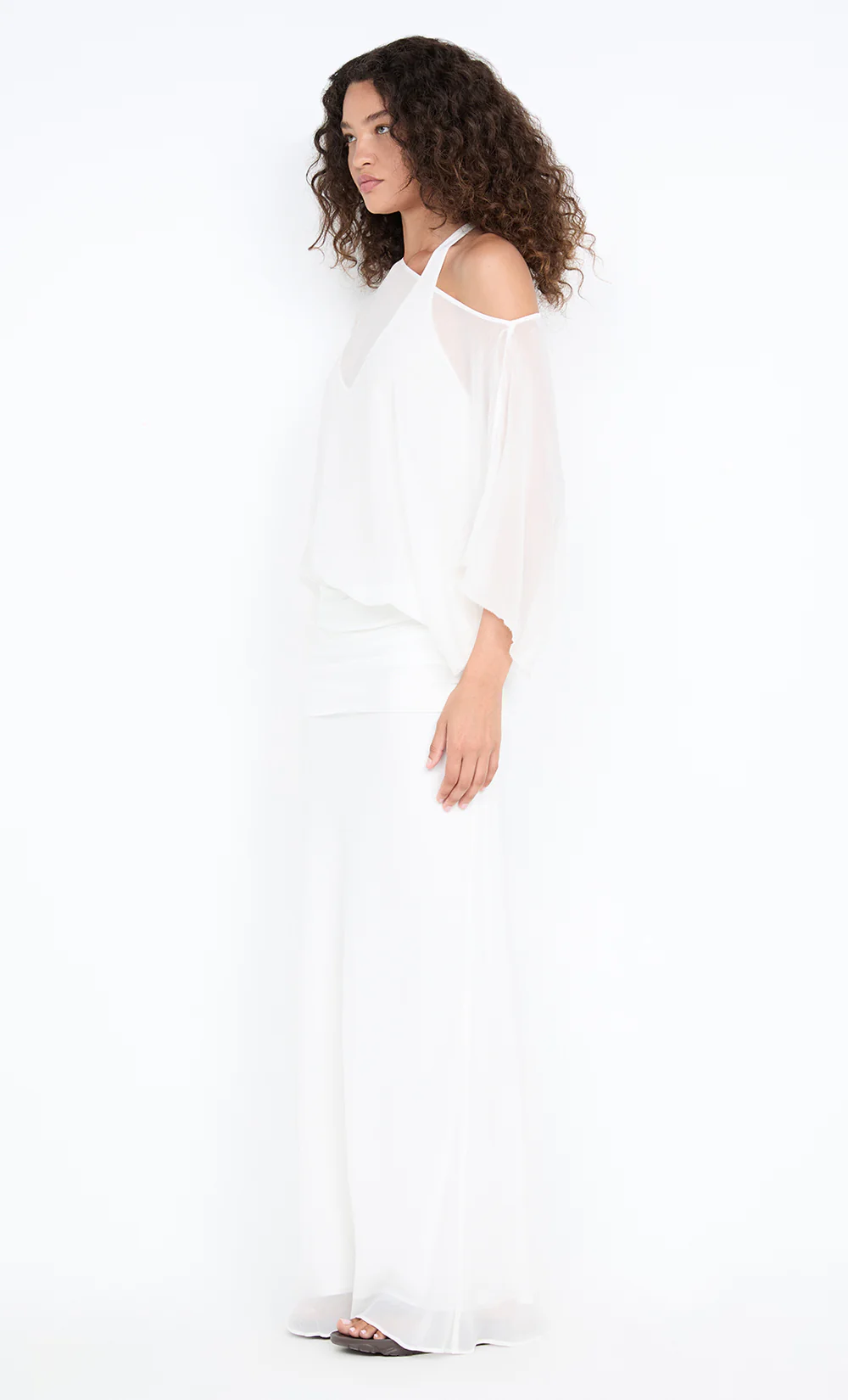 DELILAH OVERLAY MAXI DRESS - IVORY - Image 3