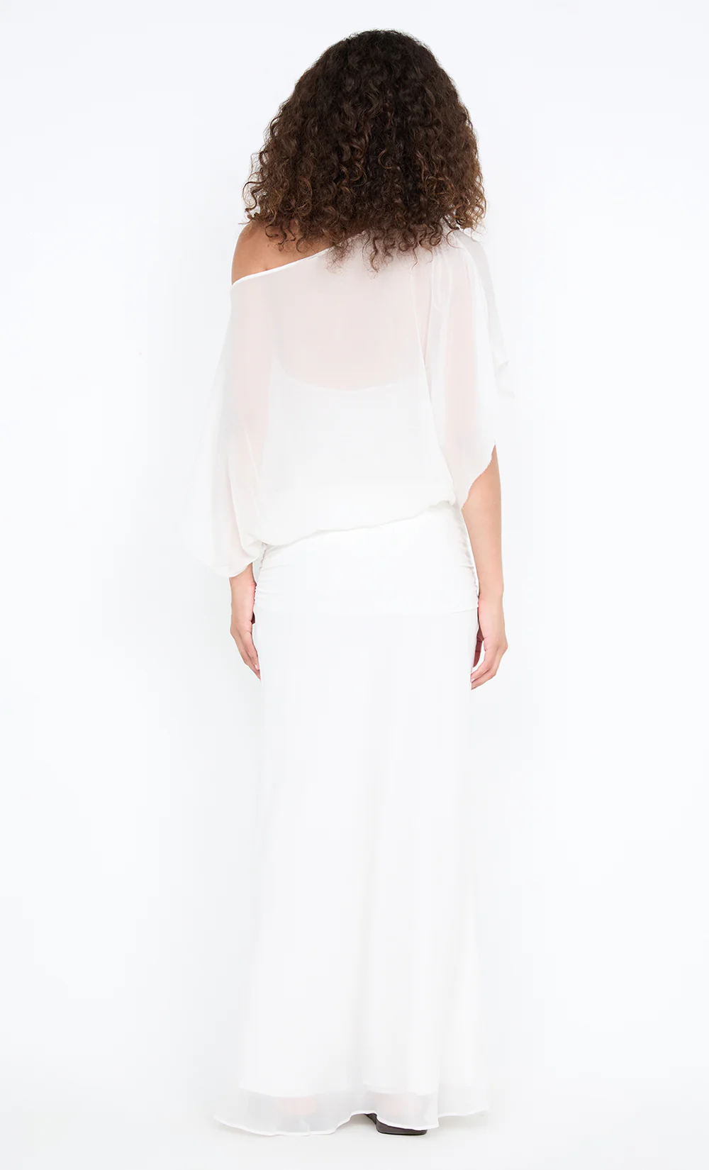 DELILAH OVERLAY MAXI DRESS - IVORY - Image 4