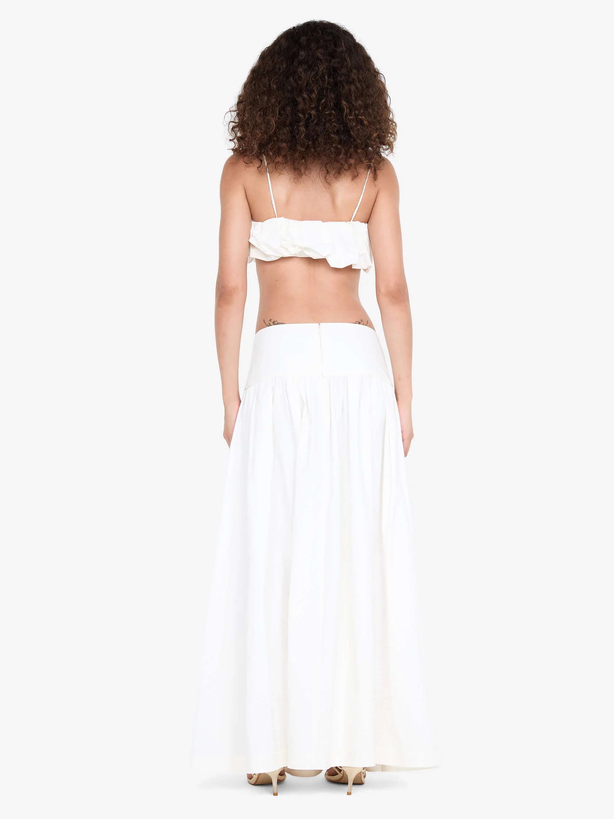 DOMENIC CROPPED BUBBLE TOP - IVORY - Image 4