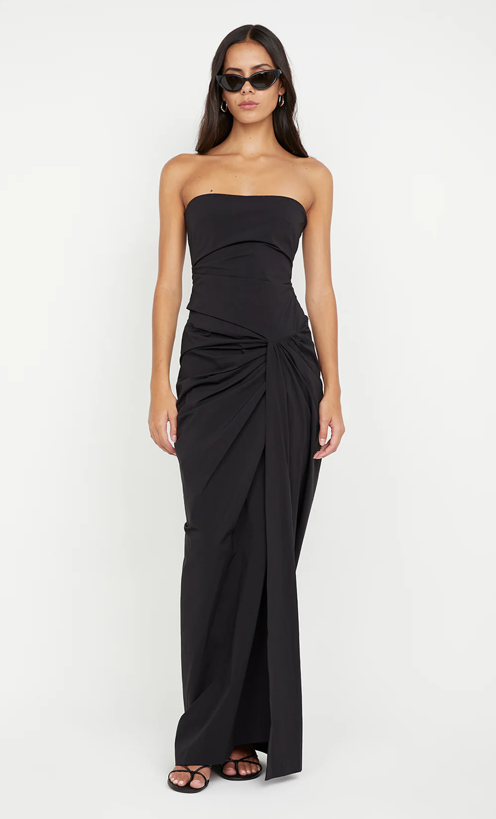DOMENIC STRAPLESS DRESS - BLACK - Image 2